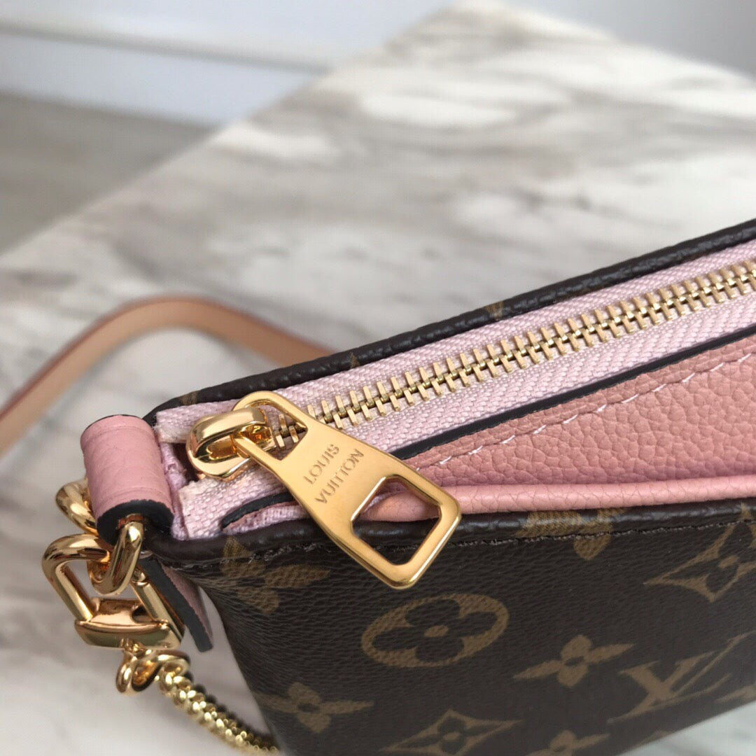 [TOP] Louis Vuitton LV  Palas Clutch 21.5 x 12.5 x 5 cm- Pink