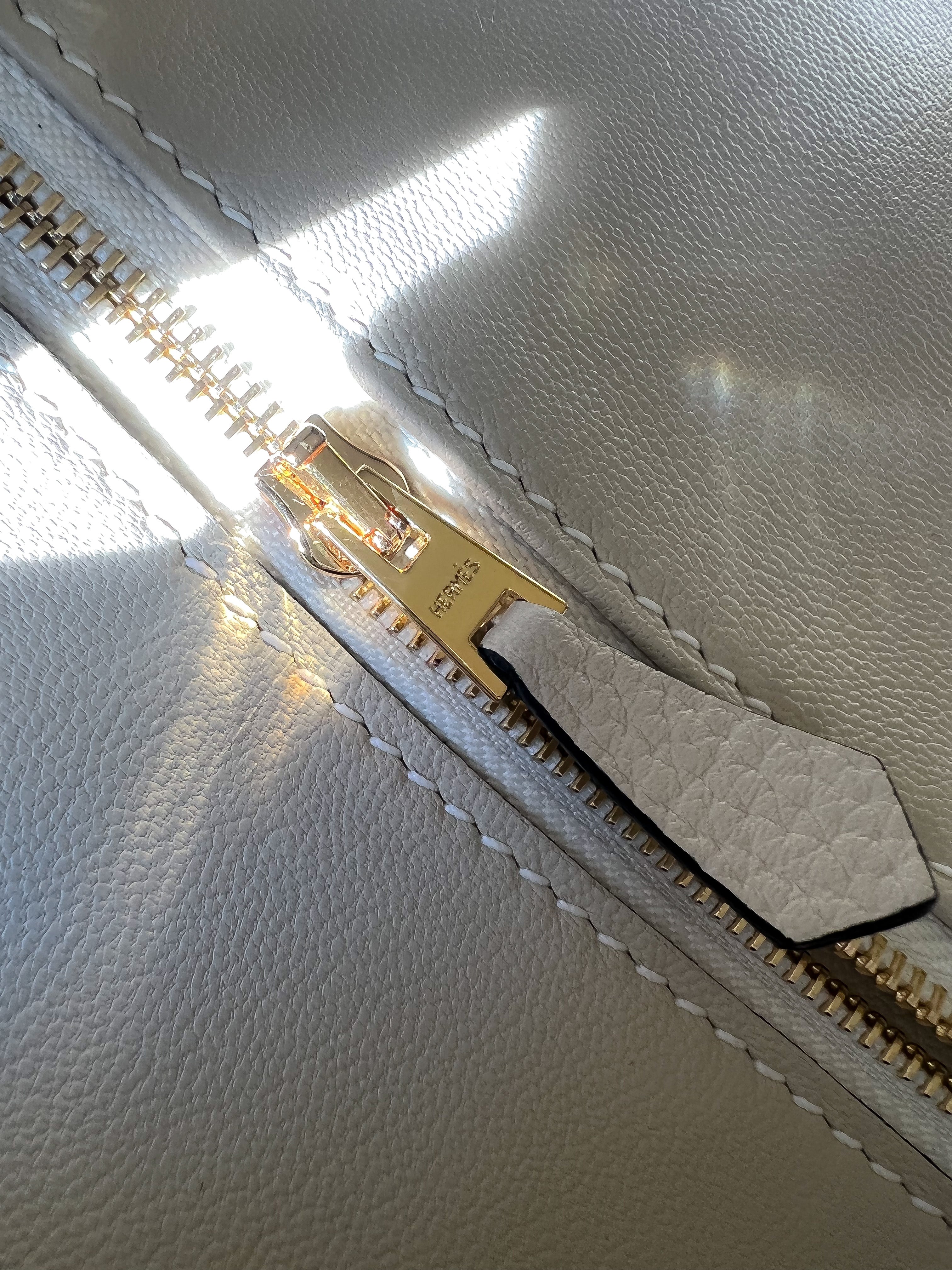 [TOP] HERMES Birkin 2 Tones 25cm - Black and Cream (Customised)