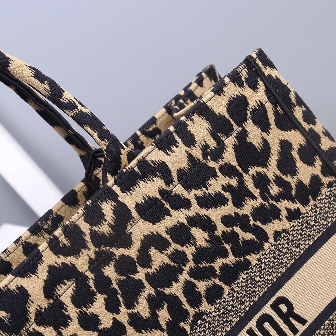 [TOP] Christian Dior Book Tote Bag Large 41.5cm - Leopard