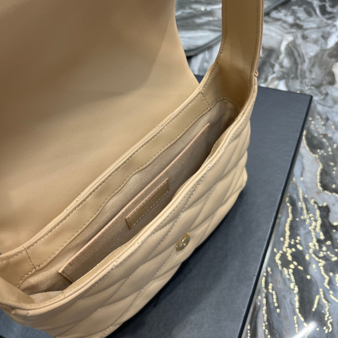 [TOP] Yves Saint Laurent YSL Le 57 Small Shoulder Bag - Beige