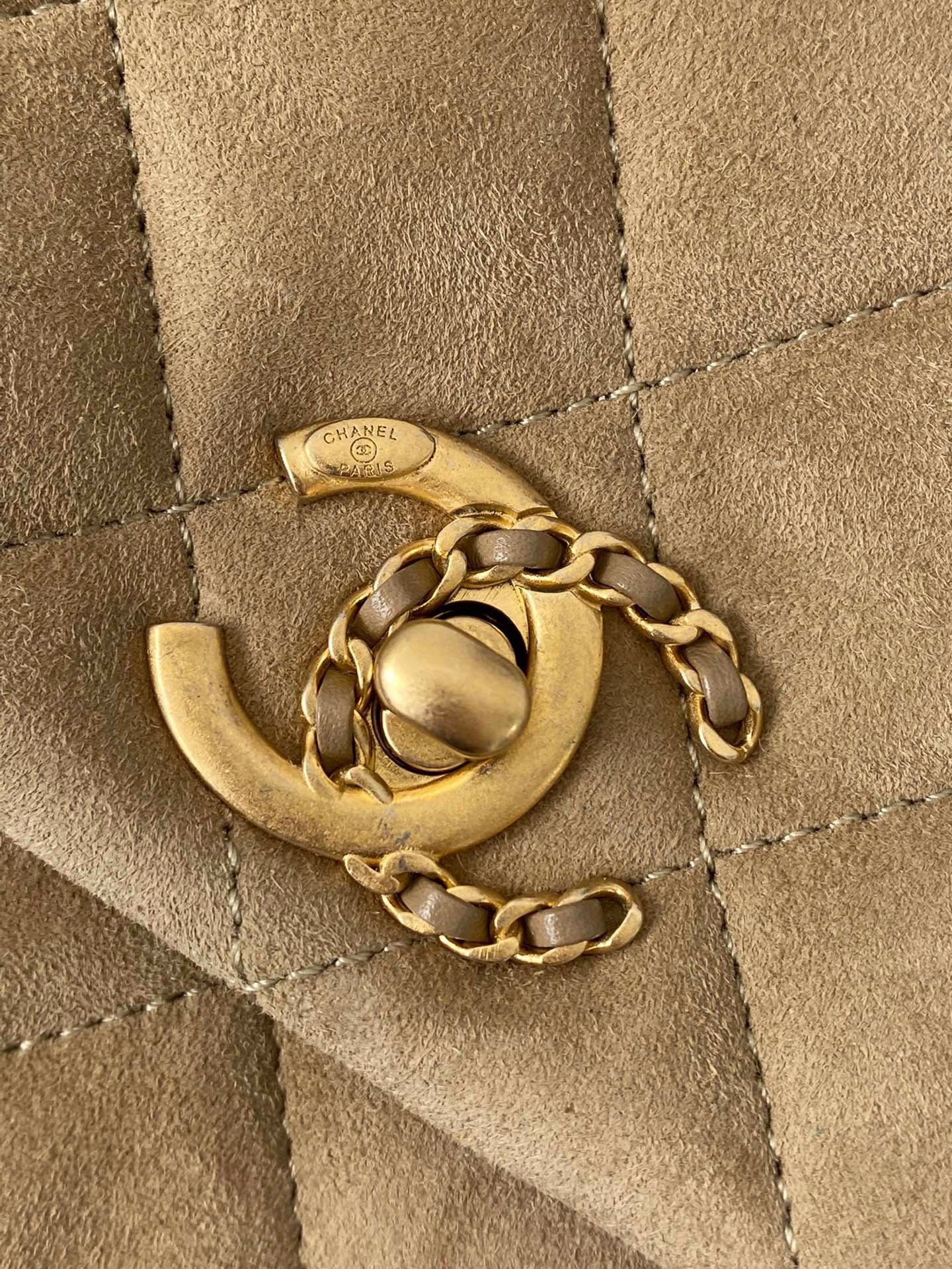 [TOP] CHANEL 19 Bag Coin Chain Small 26CM - Tan