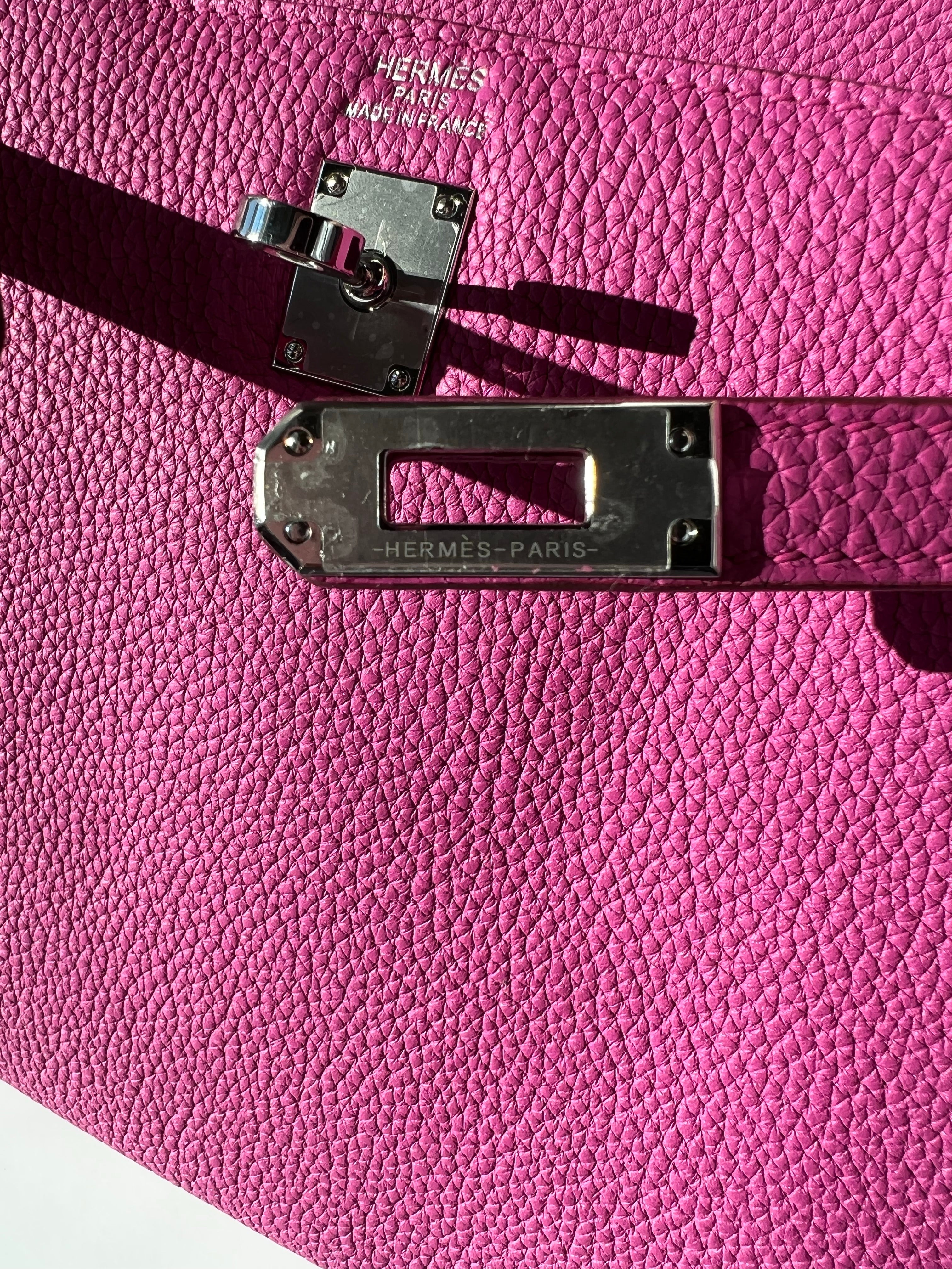 [TOP] HERMES Kelly Togo Leather 25cm - Rose Pourpre