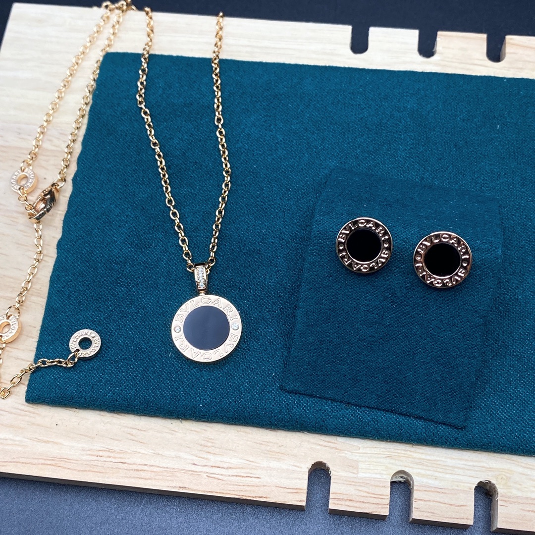 [TOP] BVLGARI Necklace Earrings Set