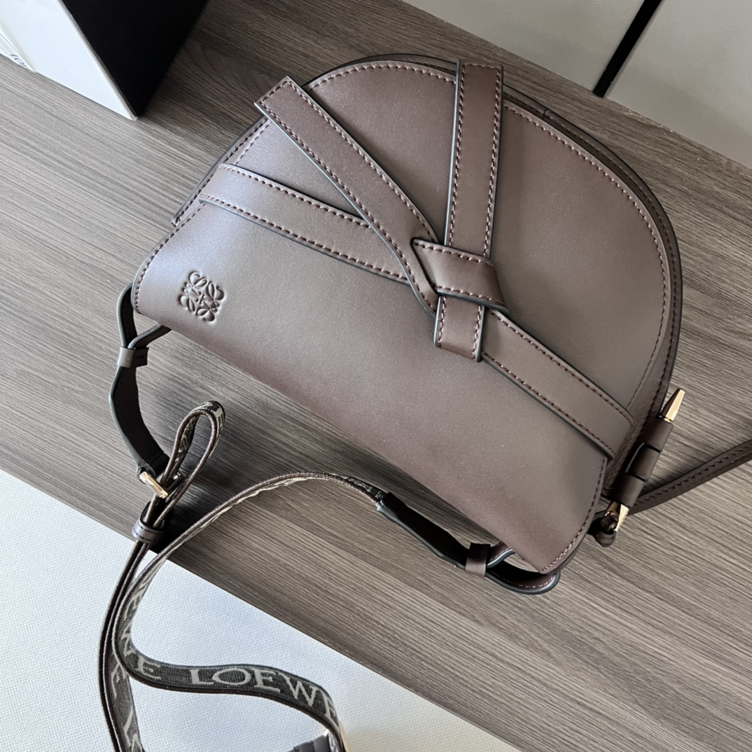 [TOP] LOEWE Gate Dual bag 26x12.5x19cm - Chocolate