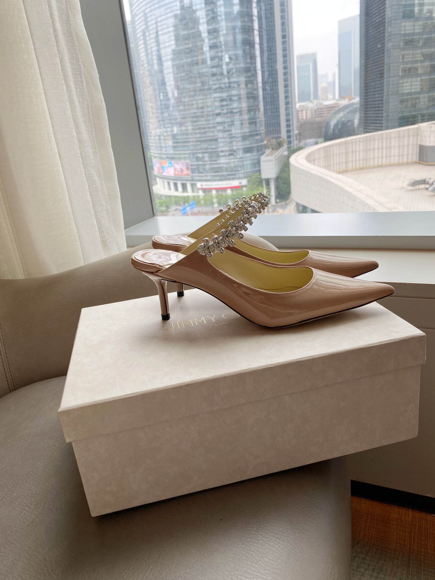 [TOP] Jimmy Choo Bing Heel 6.5cm Crystal Lambskin - 4 Colours