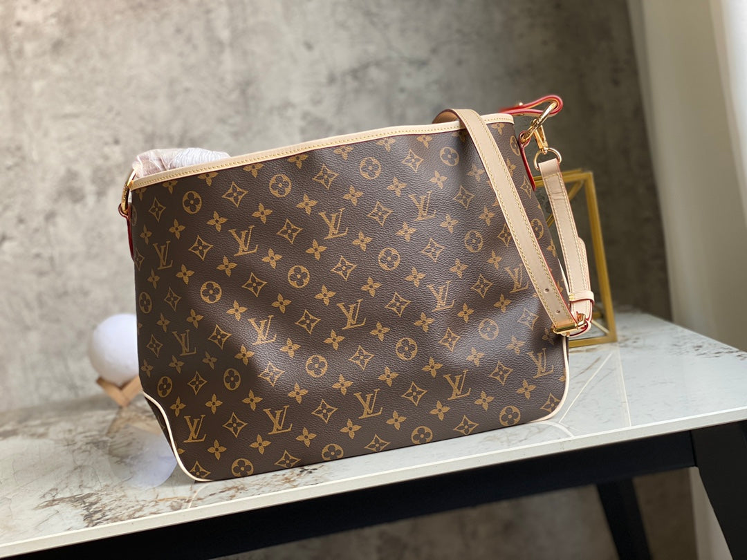 [TOP] Louis Vuitton LV Delightful Monogram PM 52×30×20CM- Beige