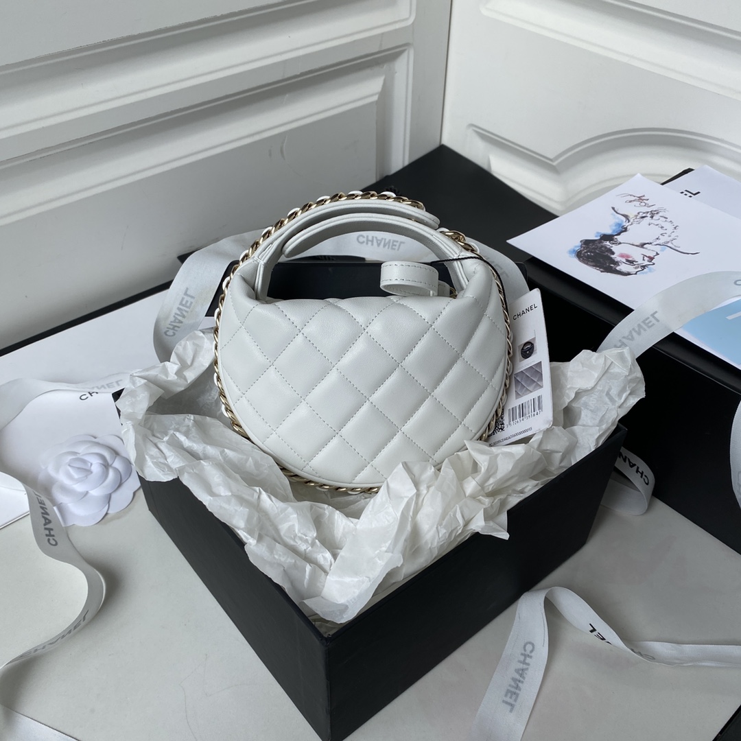 [TOP] CHANEL HandBag 16x16x5.5 cm - GHW - Black\White