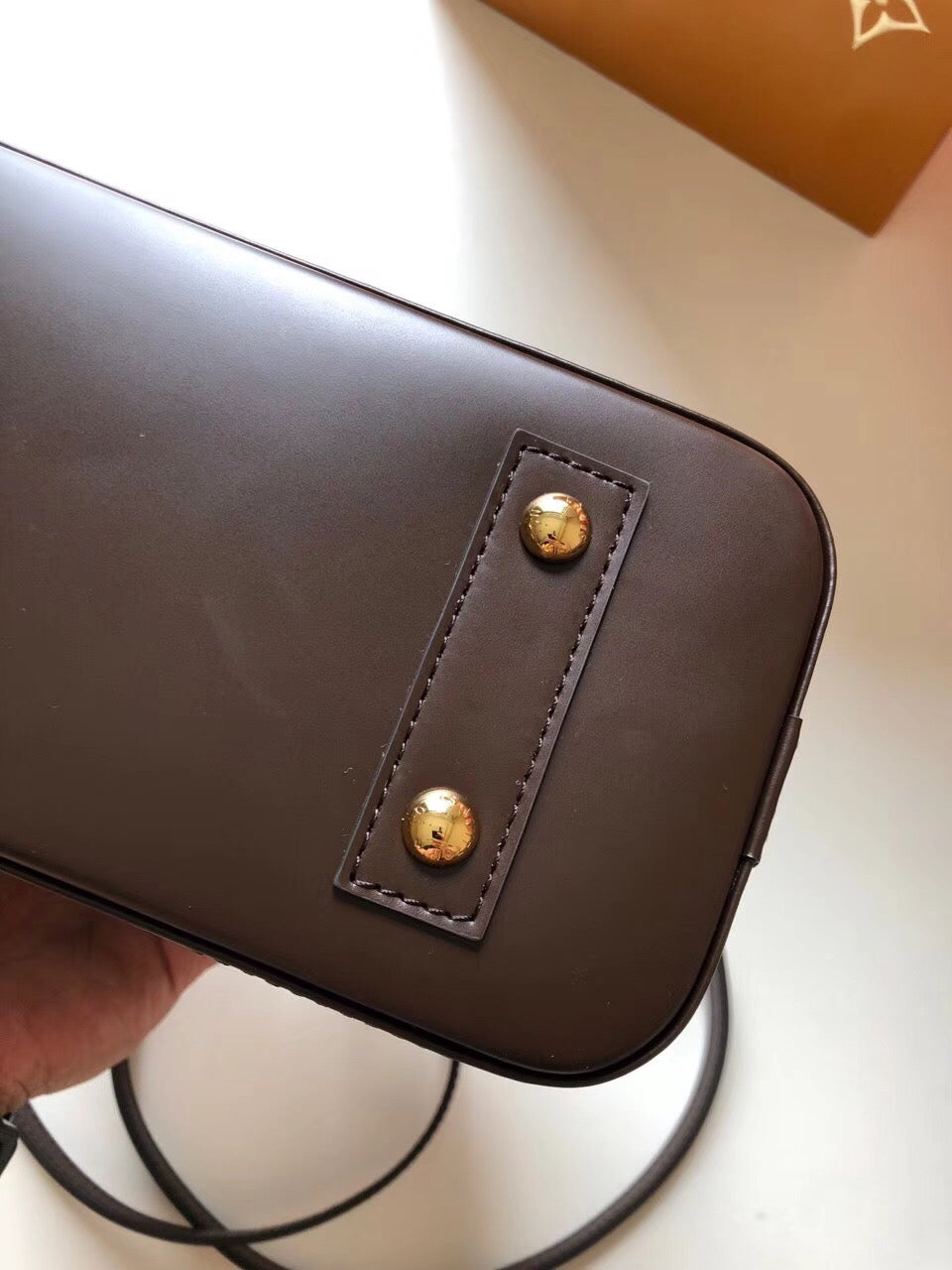 [TOP] Louis Vuitton LV £V Alma BB Damier Ebene 23.5X17.5X11.5cm-Brown