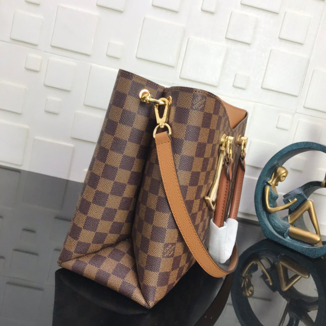 [TOP] Louis Vuitton LV L*V Damier Ebene Riverside 36 x 25.1  x 14.9 cm- Brown