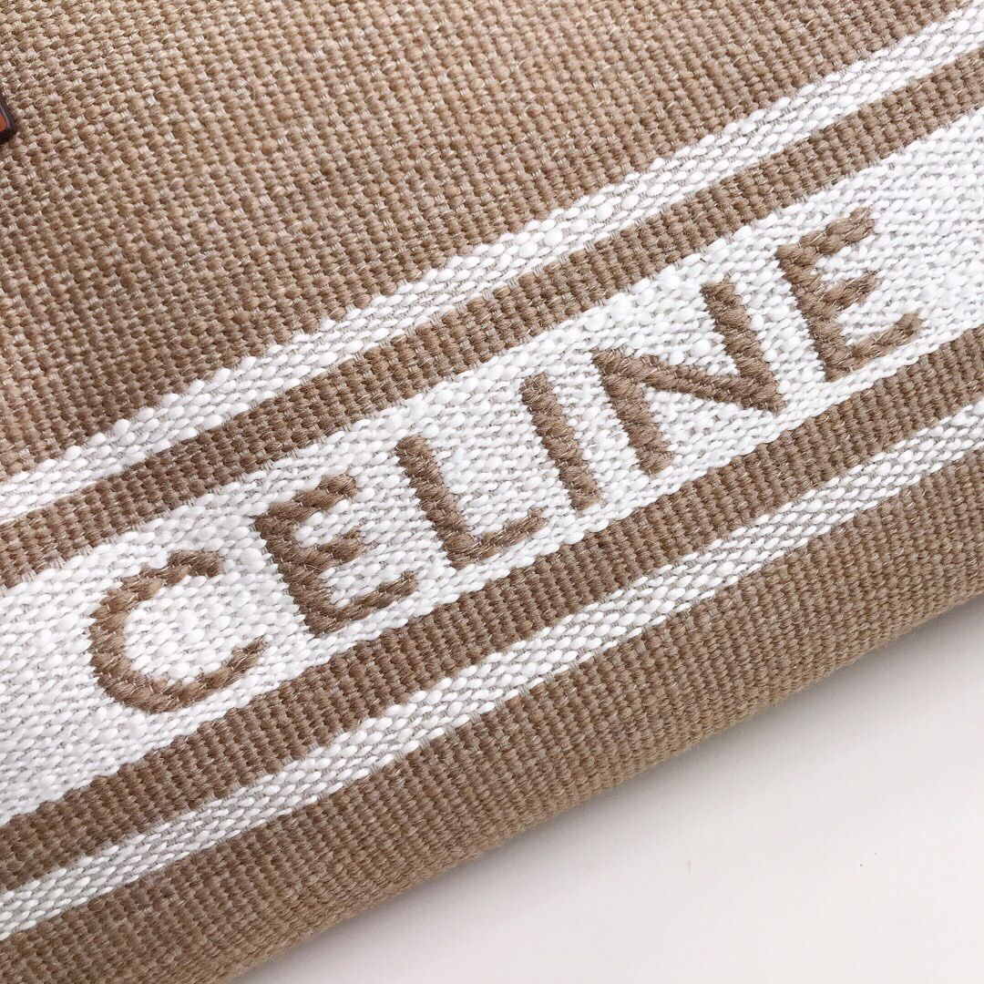 [TOP] CELINE Horizontal Cabas Tote Bag - Brown