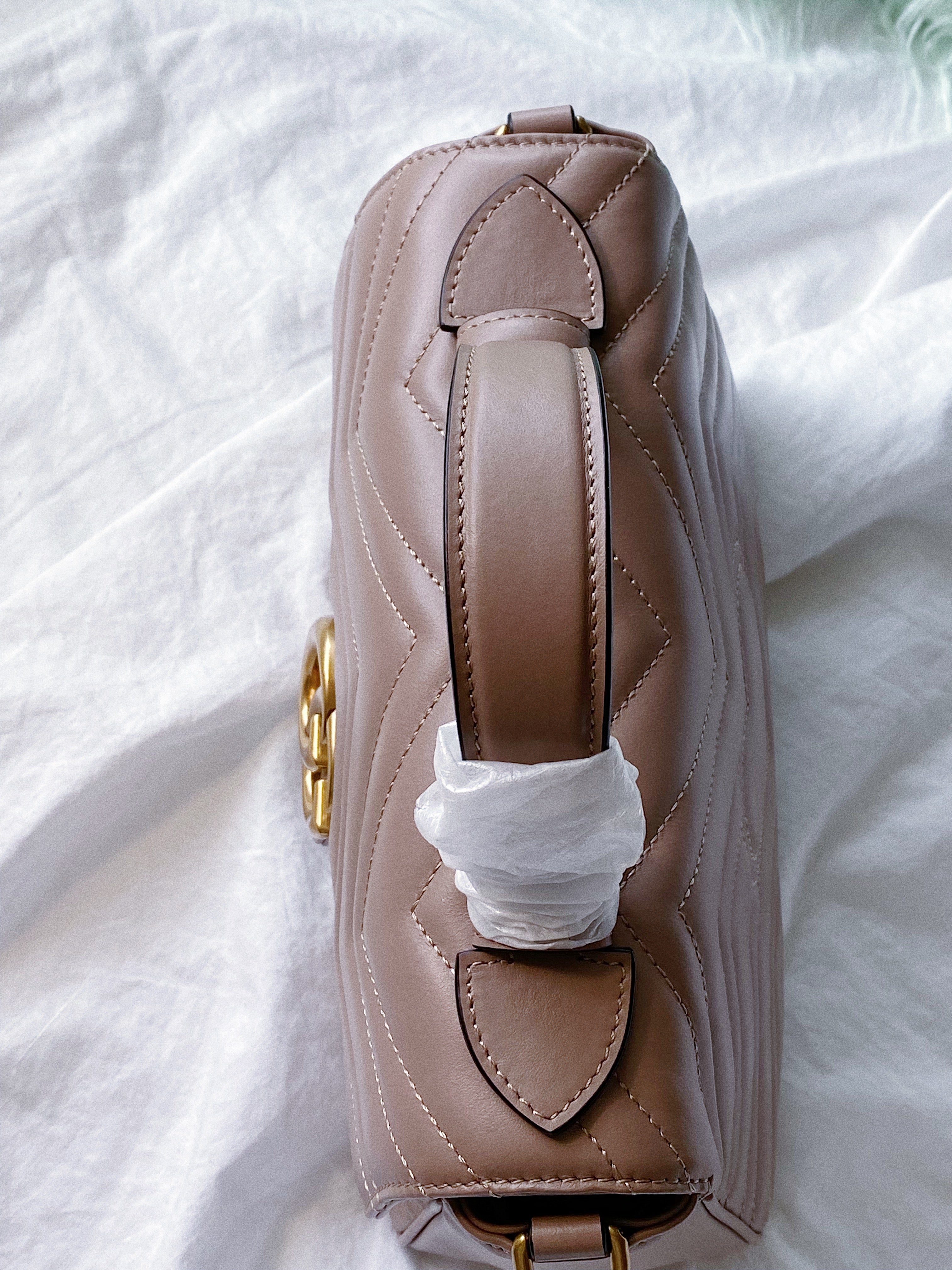 [TOP] GUCCI GG Marmont Bag Top Handle - Dusty Pink