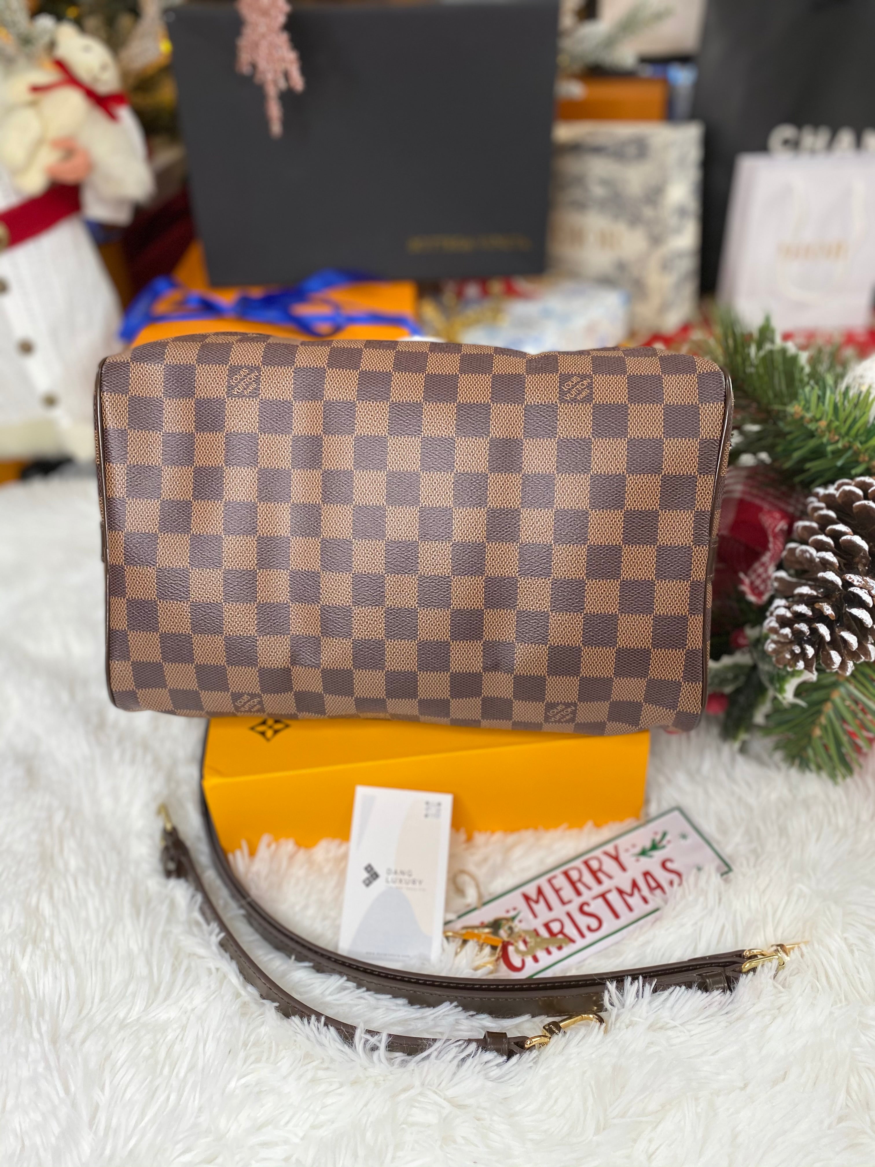 [TOP] Louis Vuitton LV  Speedy 30 Bag 30x21x17cm - Damier Ebene