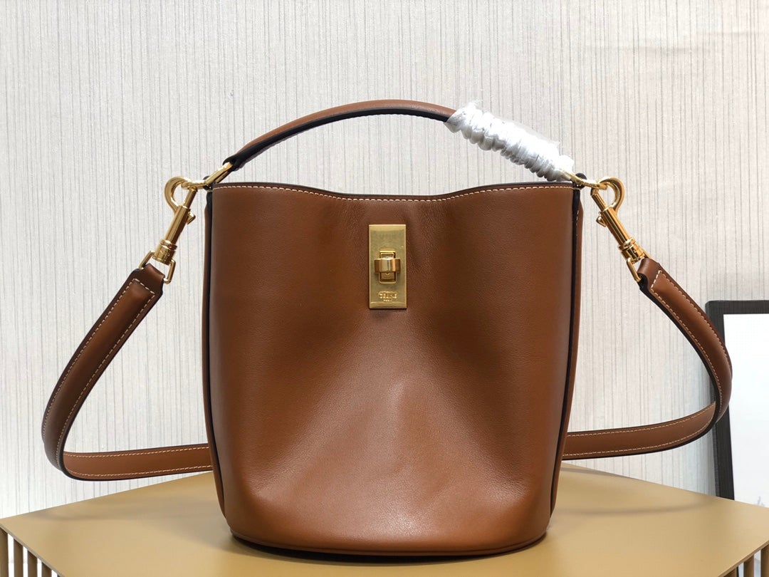 [TOP] CELINE Teen Bucket Bag - Brown