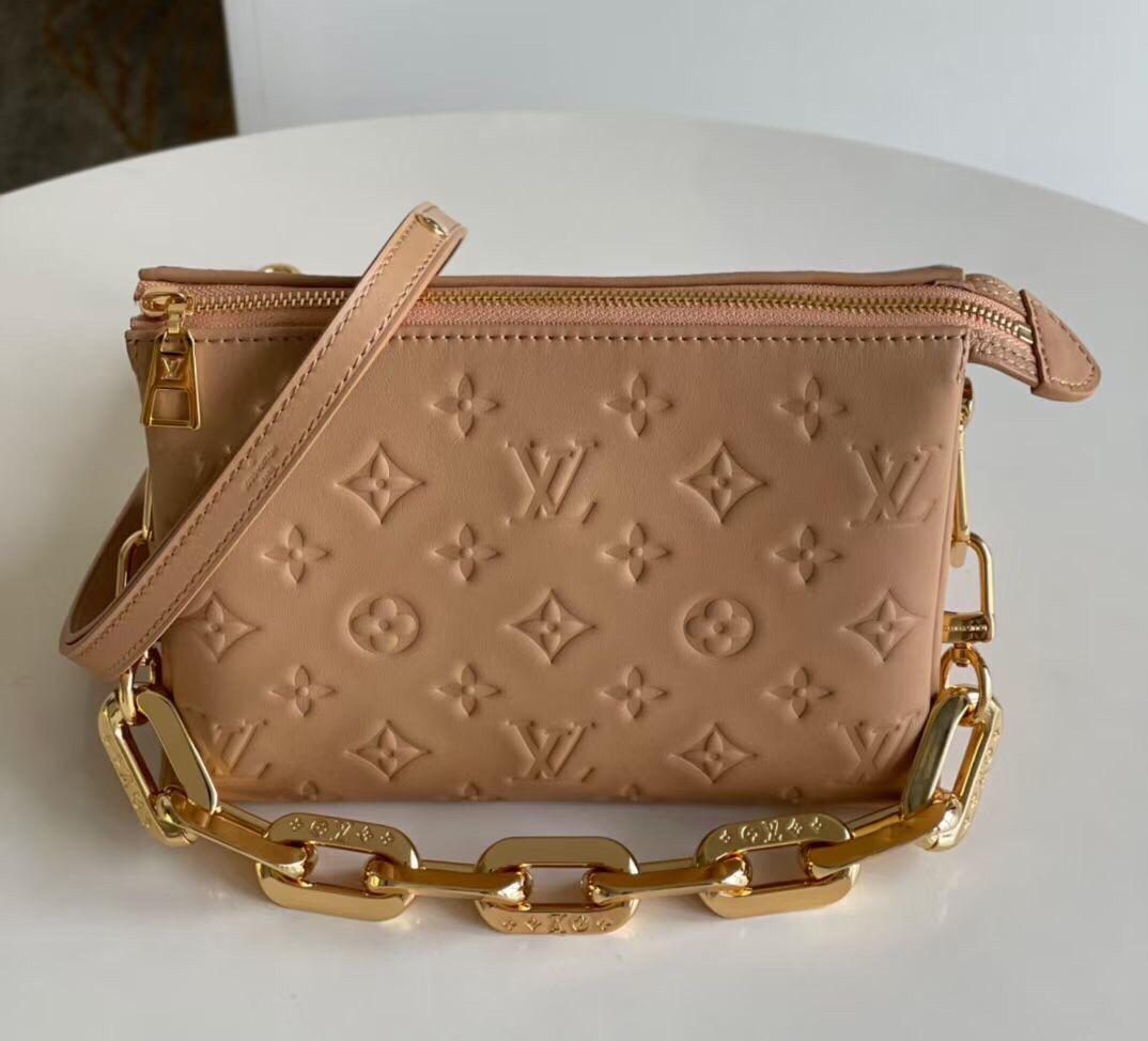 [TOP] Louis Vuitton LV Coussin Bag 22x17x8cm/26x20x12cm - Dark Beige