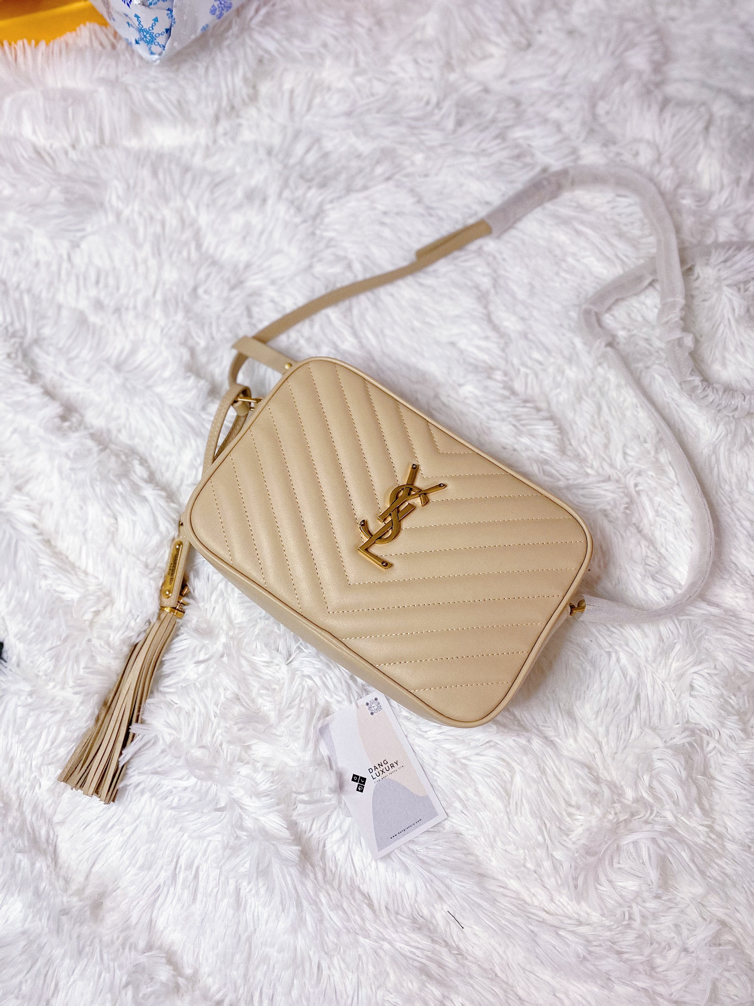 [TOP] Yves Saint Laurent YSL YSL LouLou Camera Bag - BEIGE