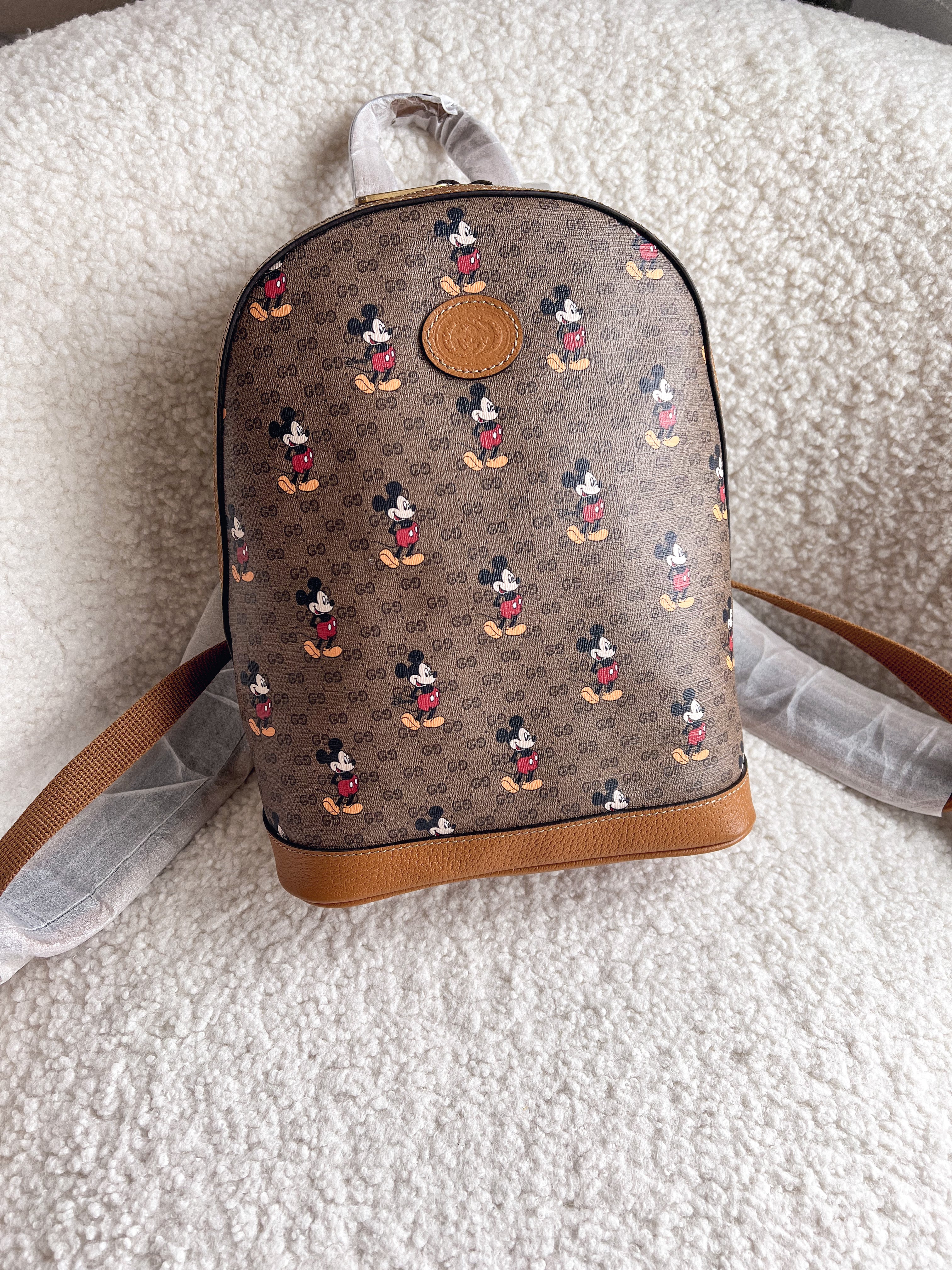 [TOP] GUCCI G*G Mini Supreme Monogram Mickey Mouse - Brown