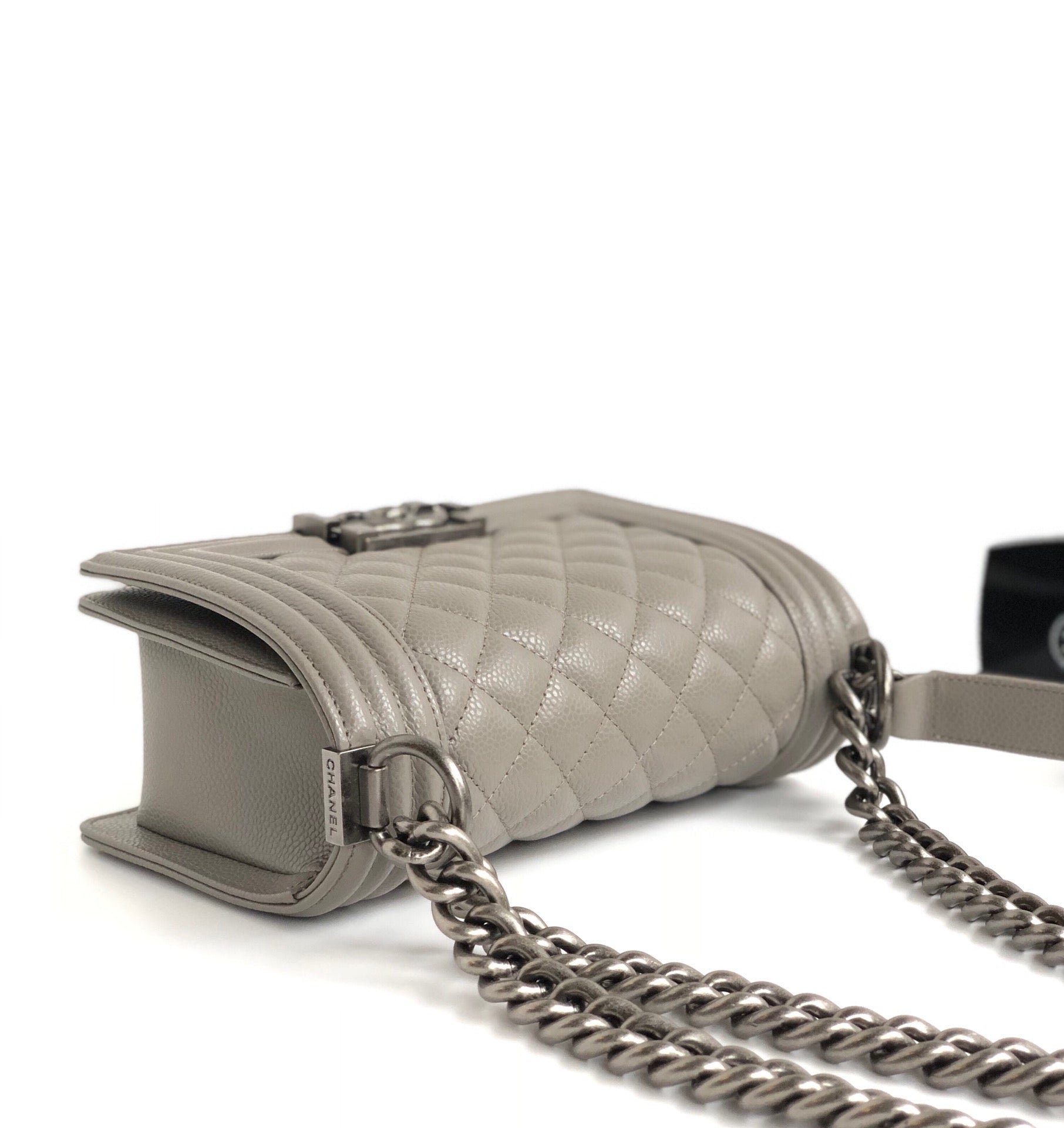 [TOP] CHANEL Le Boy Bag Small 20cm - Grey