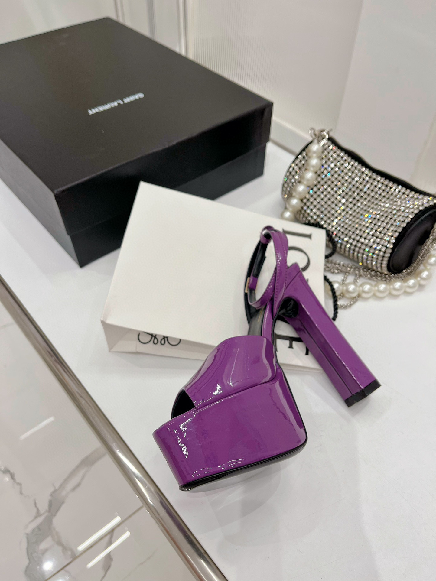 [TOP] Yves Saint Laurent YSL Saint Laurent Patent Leather Heels 16.5cm - 4 Colours