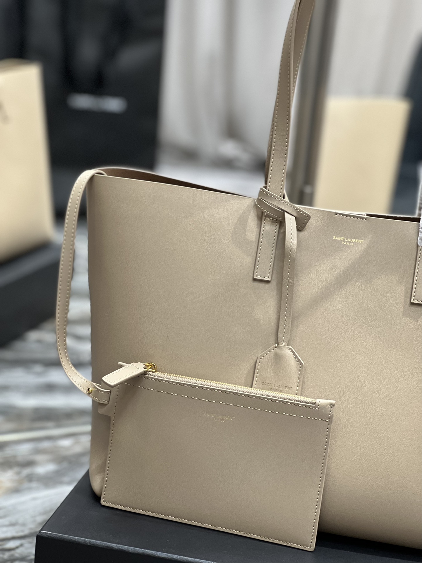 [TOP] Yves Saint Laurent YSL Shopping Tote Bag