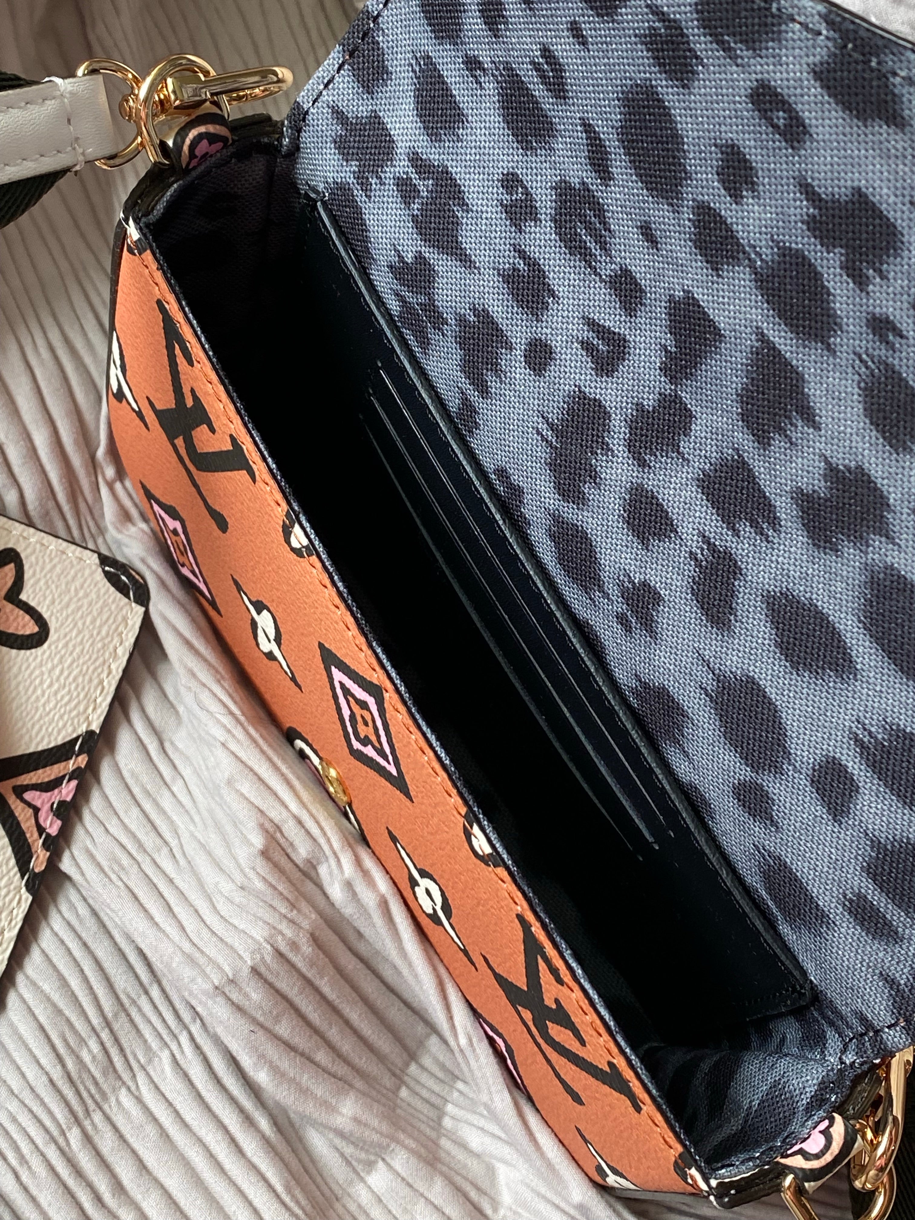 [TOP] Louis Vuitton LV  Wild At Heart Multi Pochette 21X12X3cm-Orange and White