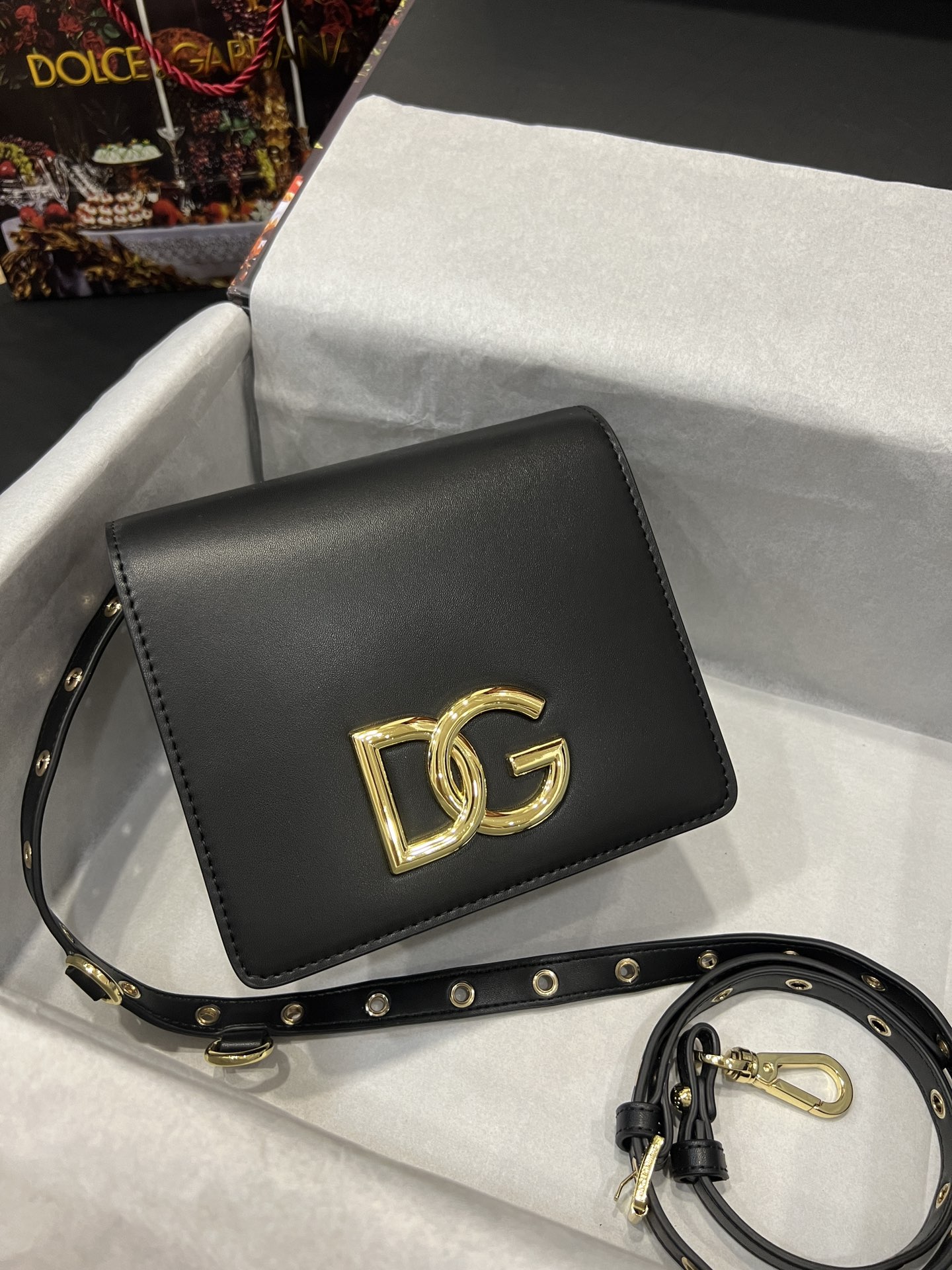 [TOP] Dolce & Gabbana D&G Calfskin Mini 3.5 Bag 18*16*8cm - 2 Color