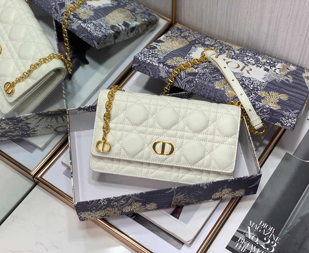 [TOP] Christian Dior Caro Woc Belt Bag - White