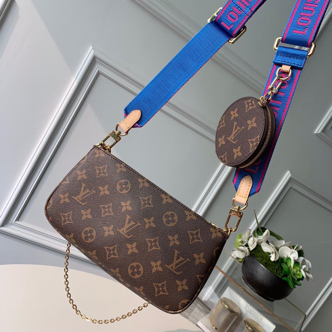 [TOP] Louis Vuitton LV LV Multi Pochette Accessories Monogram - BLUE