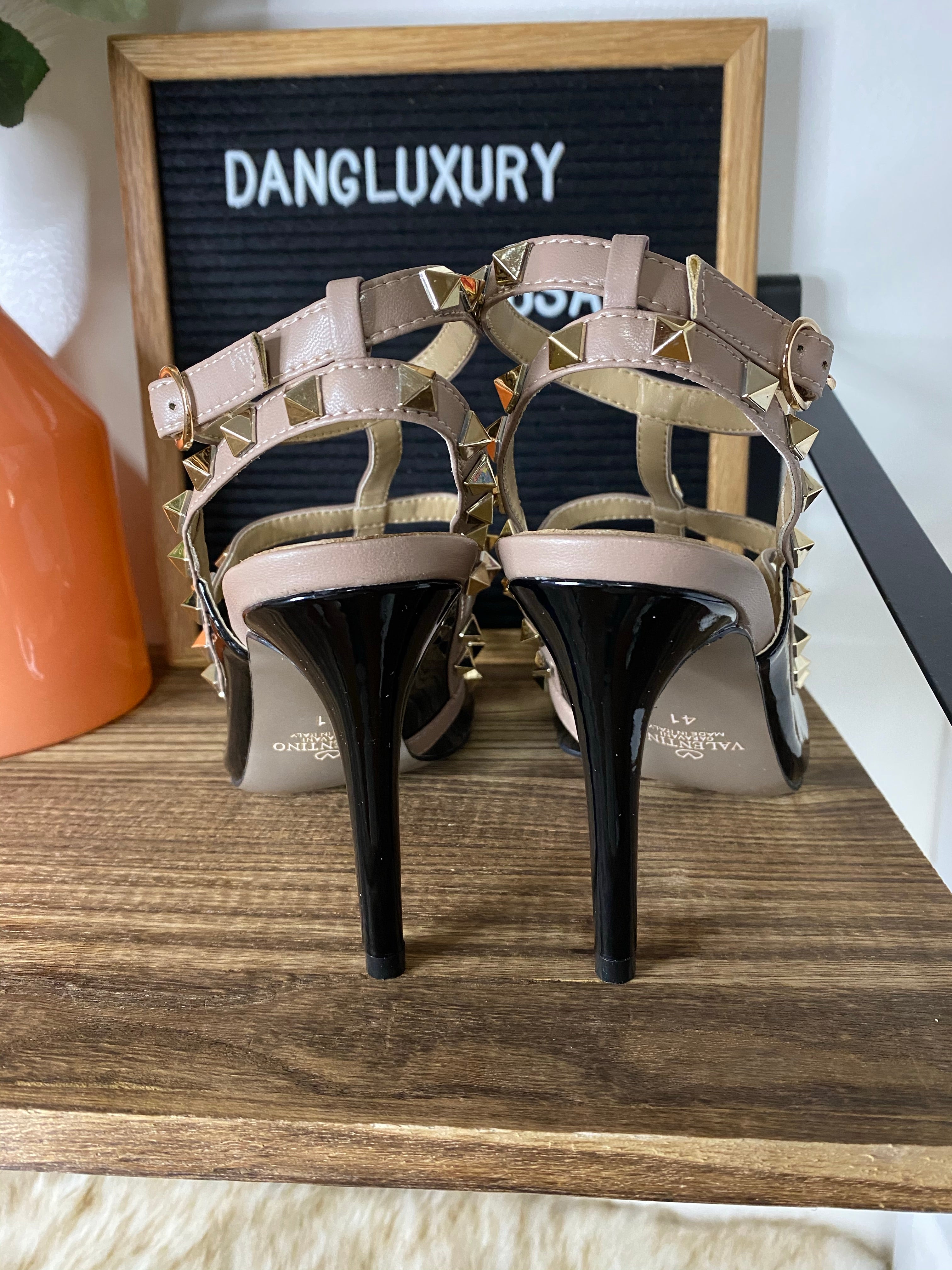 [TOP] VALENTINO  R0ckstud Slingback 100mm Pump - BLACK