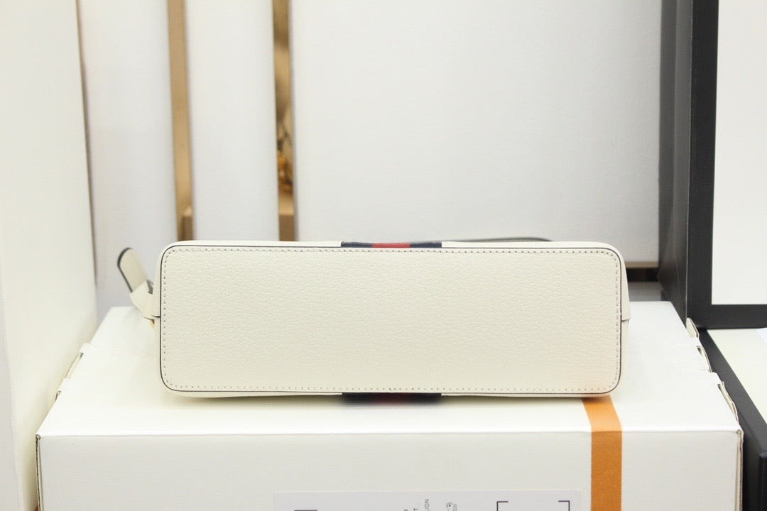 [TOP] GUCCI G*G Ophidia Messenger Bag - White
