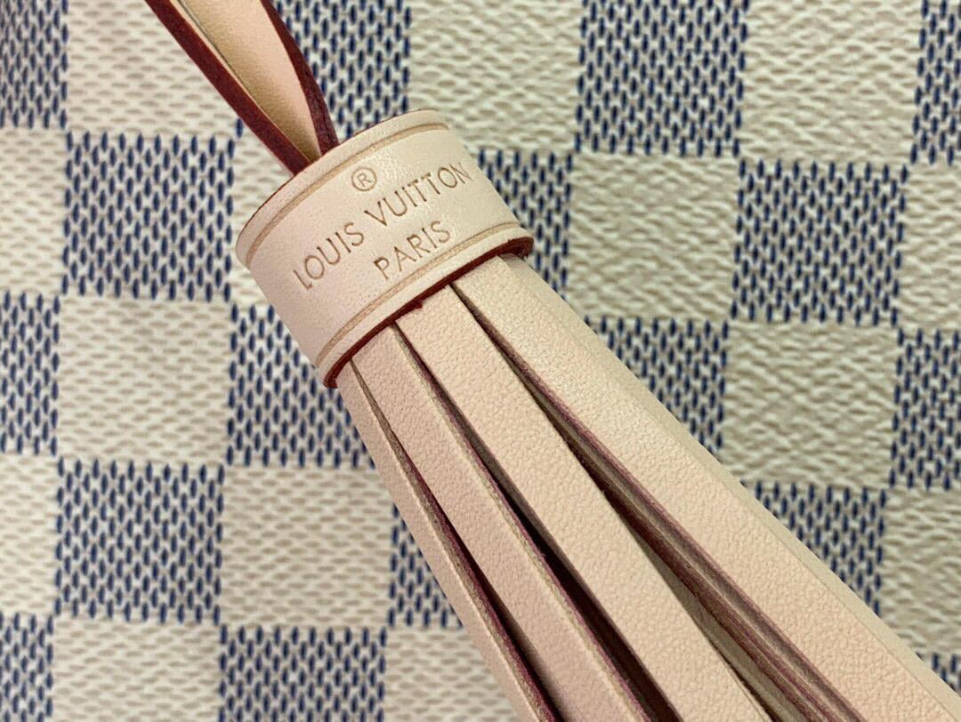[TOP] Louis Vuitton LV Propriano Damier Azur Shoulder Bag 31cm-Beige