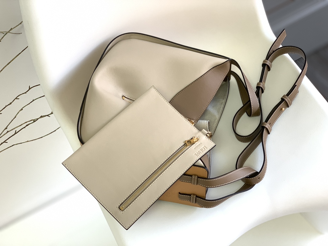 [TOP] LOEWE Calfskin Hammock Bag 29*14*26cm - Khaki