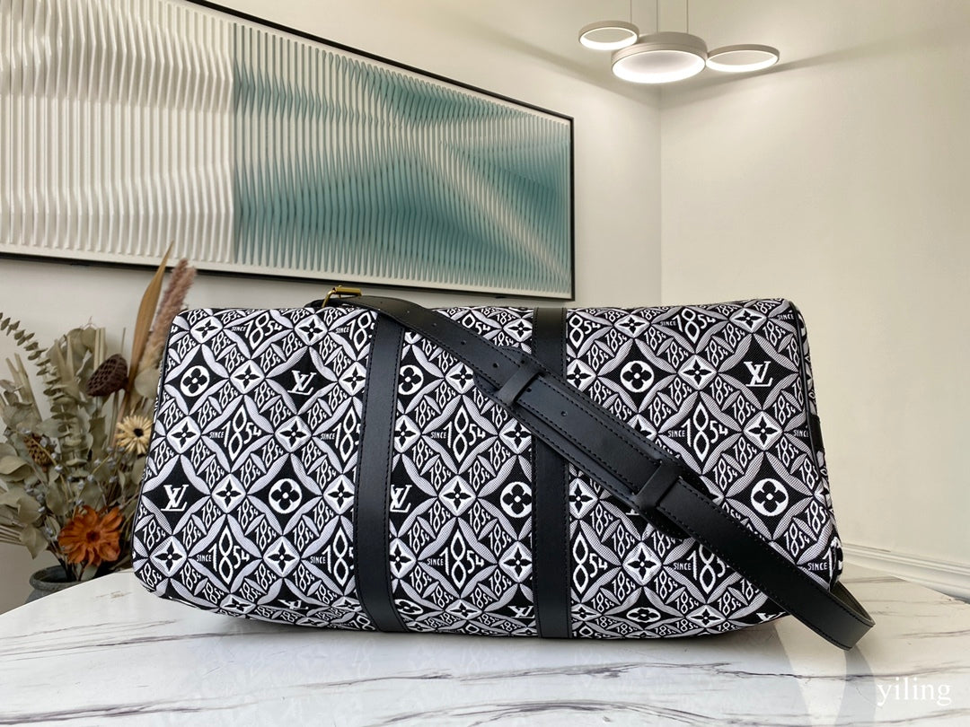 [TOP] Louis Vuitton LV Duffle Keepall Bag 45cm-Black