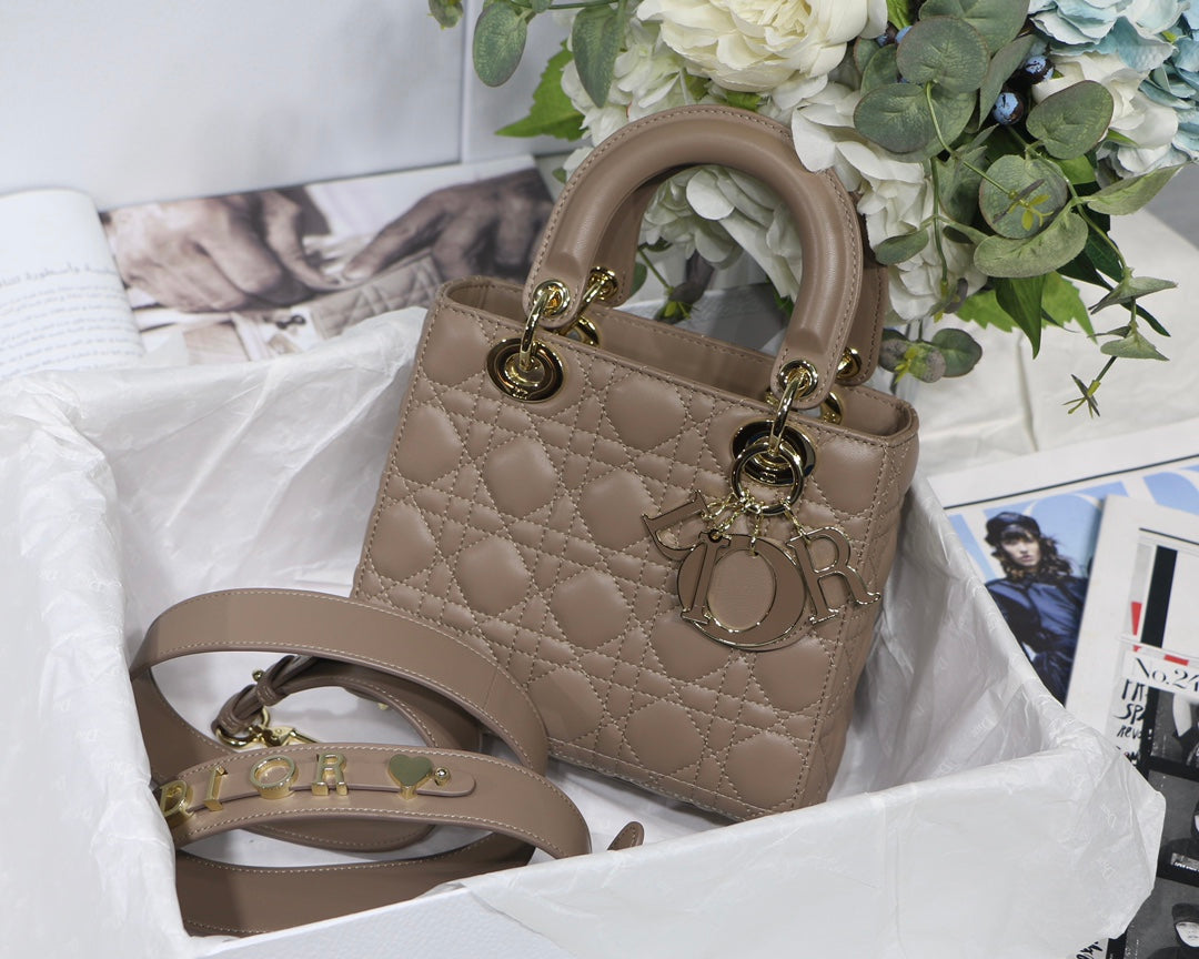 [TOP] Christian Dior Lady Christian Dior Bag ABC-Small - Taupe