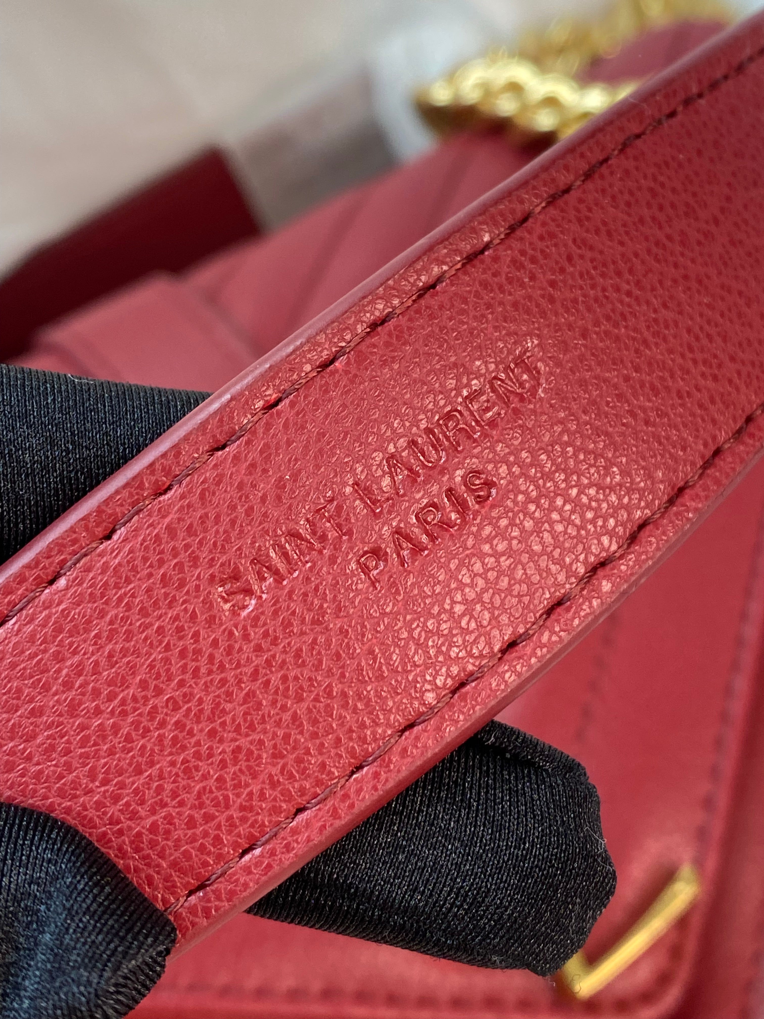 [TOP] Yves Saint Laurent YSL College Medium Bag - Red with GHW