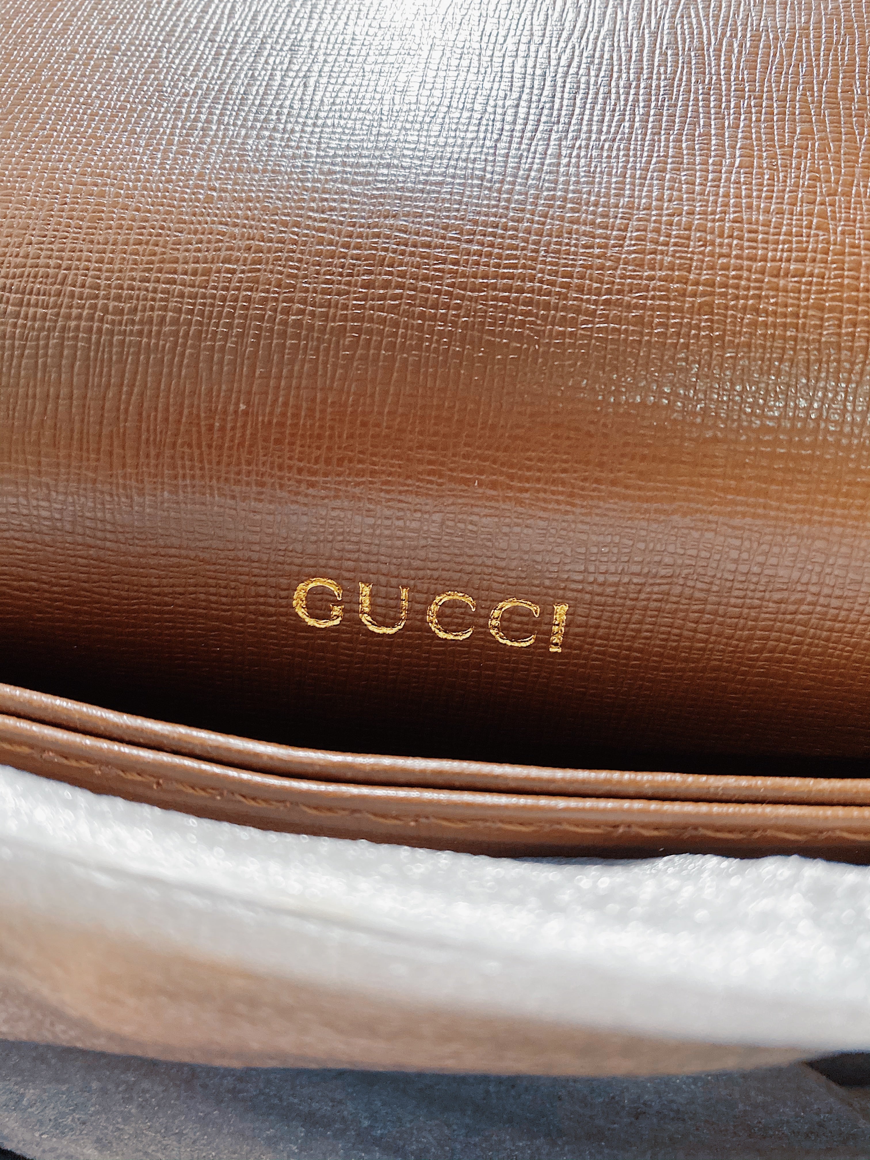 [TOP] GUCCI Horsebit 1955 Bag Textured Leather - Brown