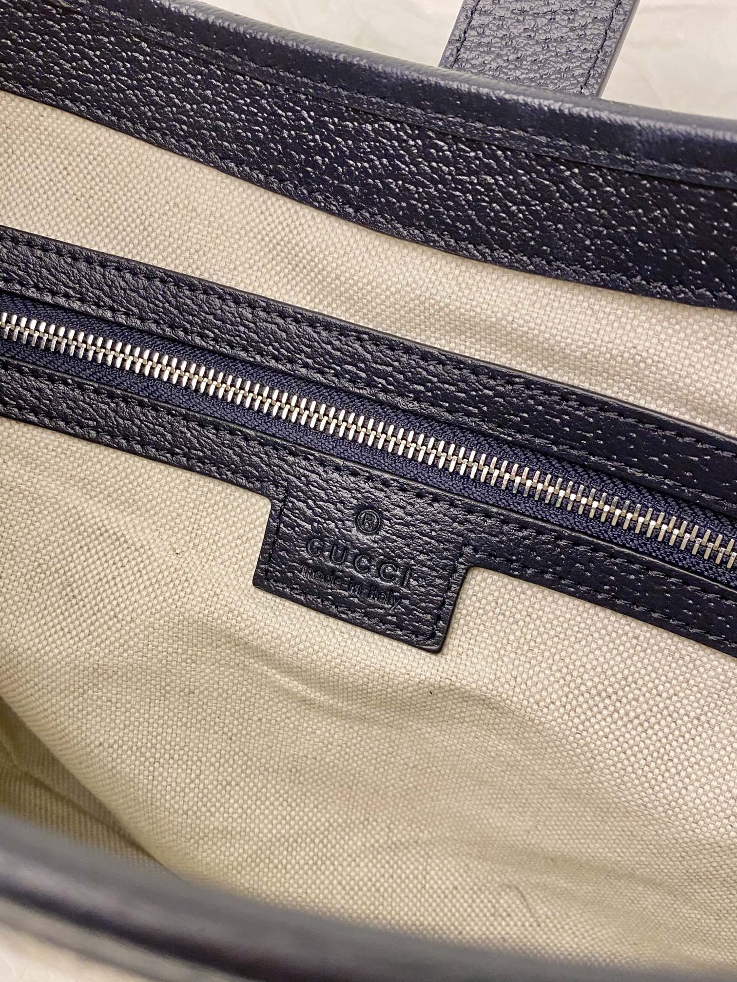 [TOP] GUCCI G*G Jackie 1961 Small Bag 27.5x19x4cm - Blue/Beige