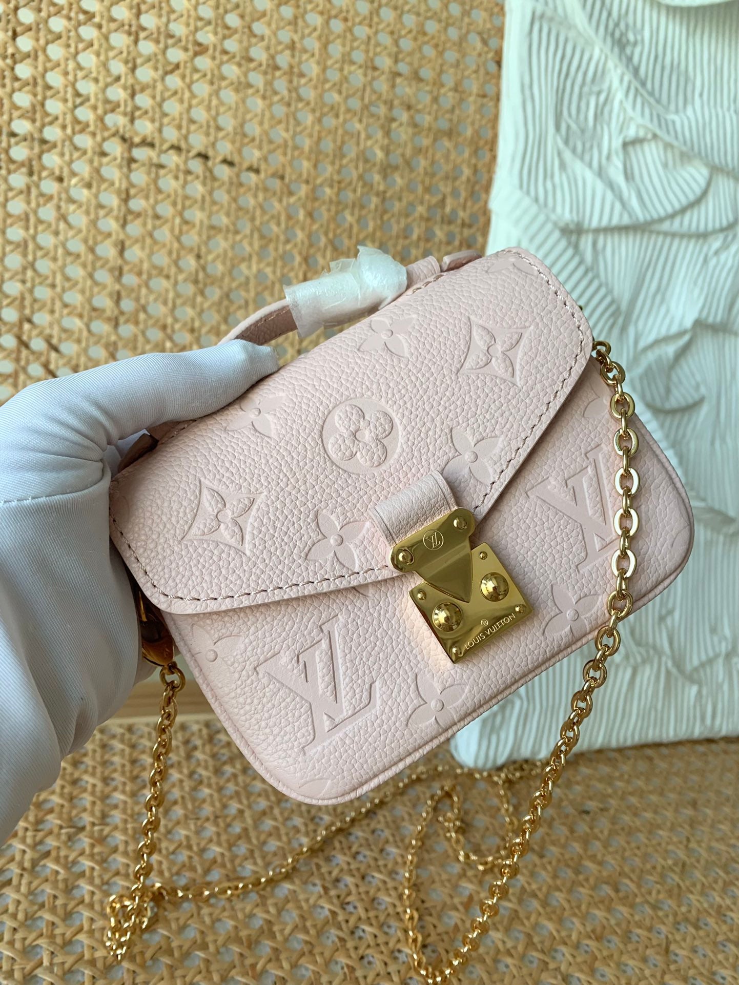 [TOP] Louis Vuitton LV Micro Empreinte Metis 14x11x3.5cm- Sakura Pink