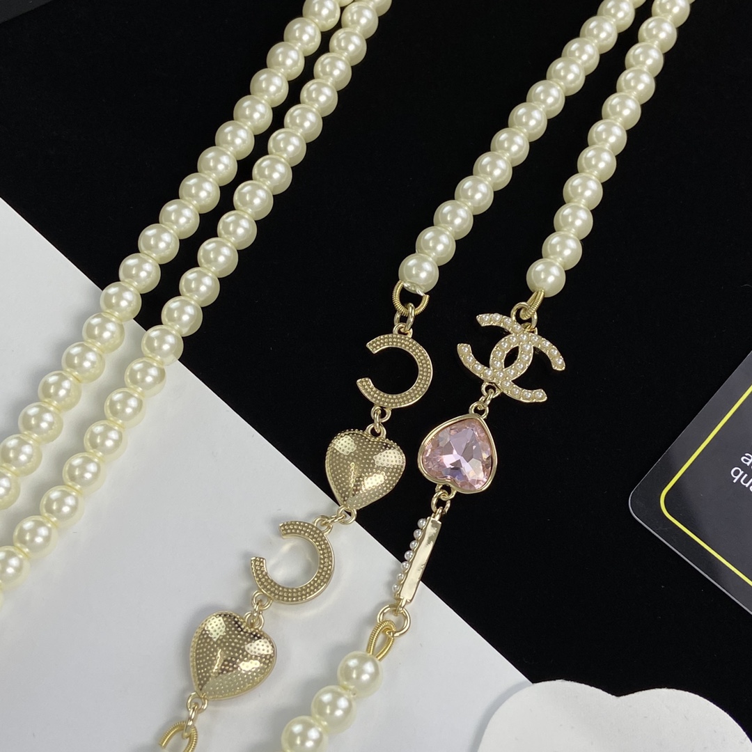 [TOP] CHANEL Long Pearl Necklace