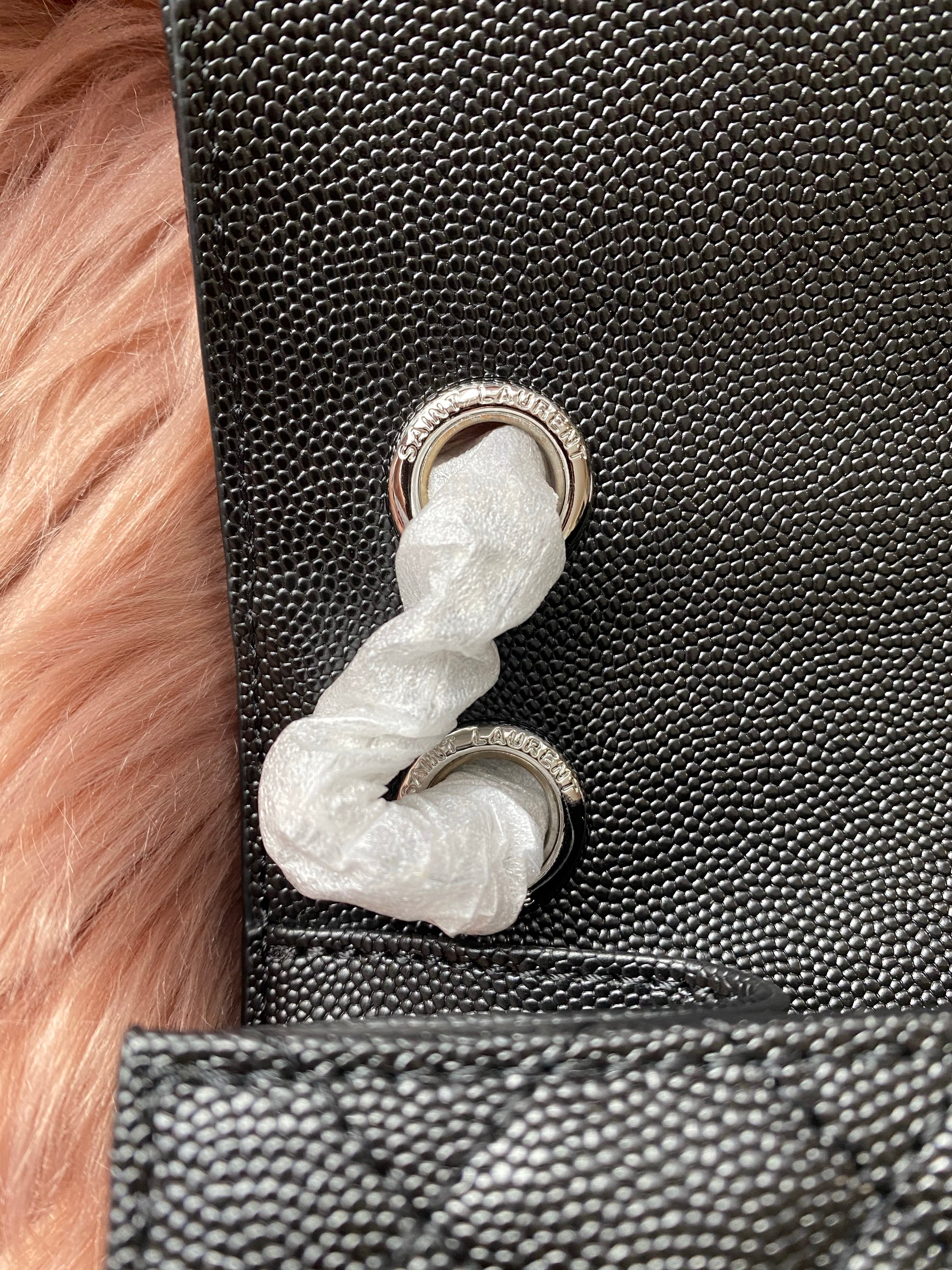 [TOP] Yves Saint Laurent YSL Y.S.L Envelope Shoulder Bag Small - Black w Silver Hardware