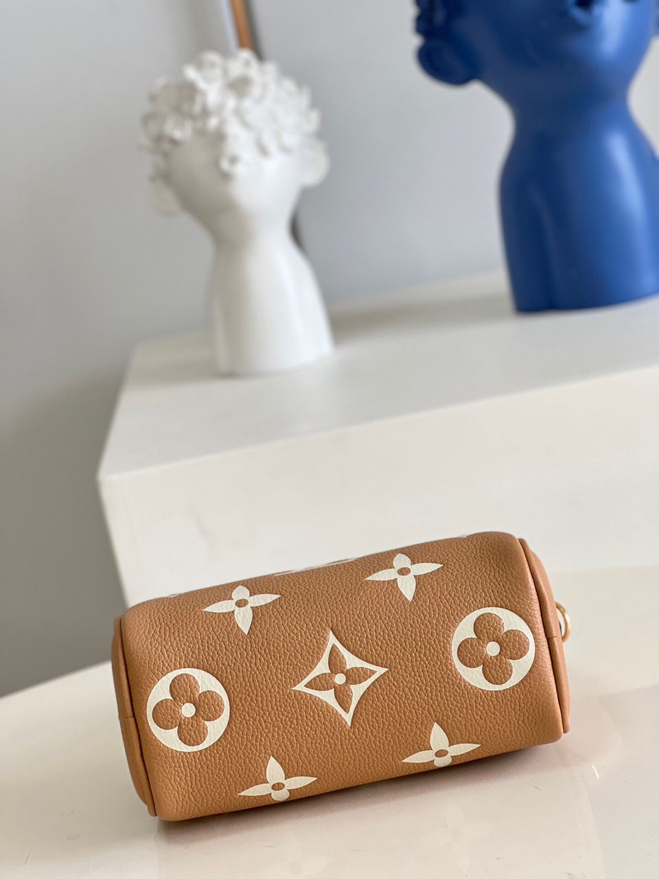 [TOP] Louis Vuitton LV Mini Speedy Monogram Bag 16cm - Brown and Cream