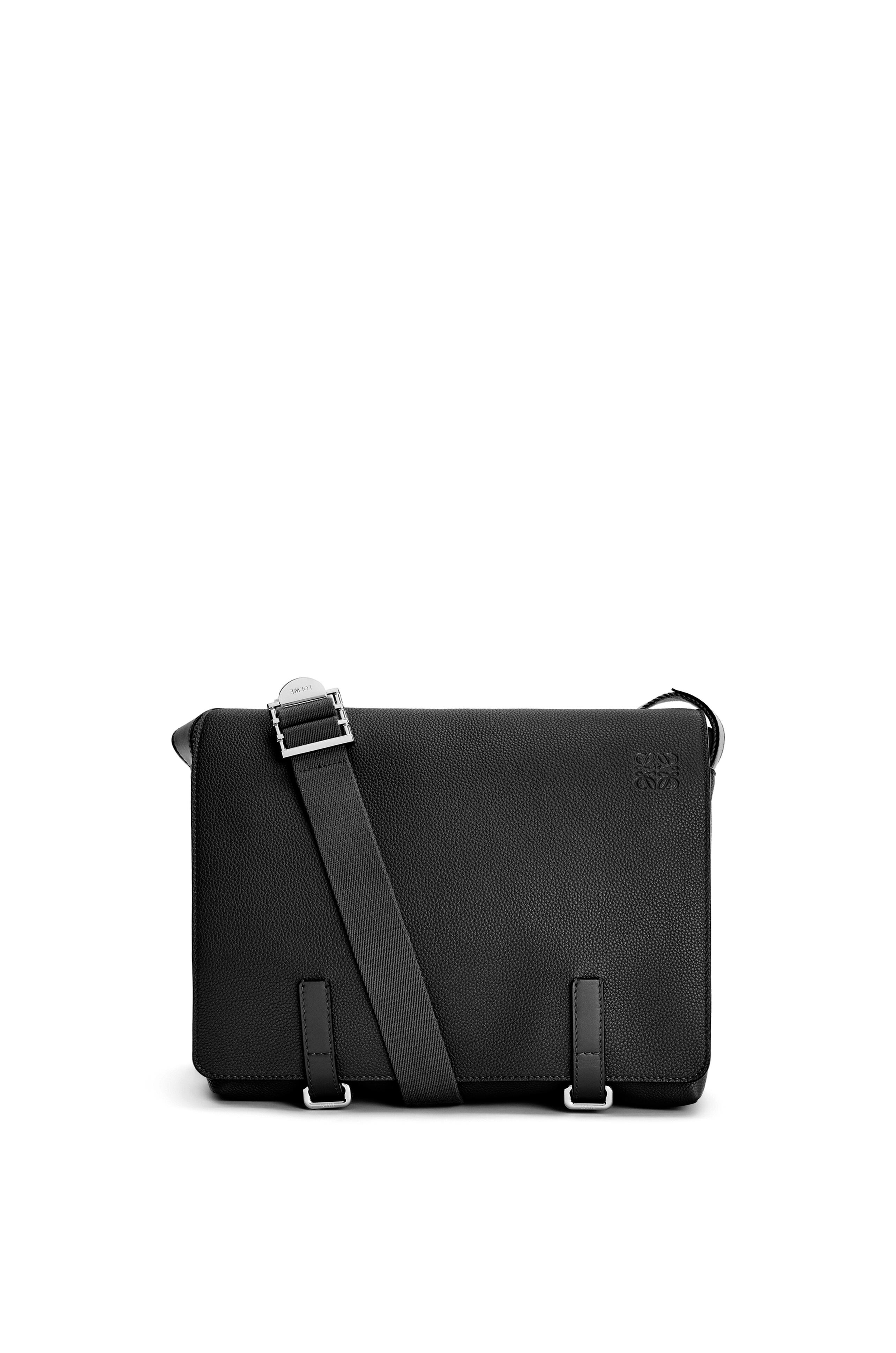 [TOP] LOEWE Military Messenger Bag in Soft Grained Calfskin - Black