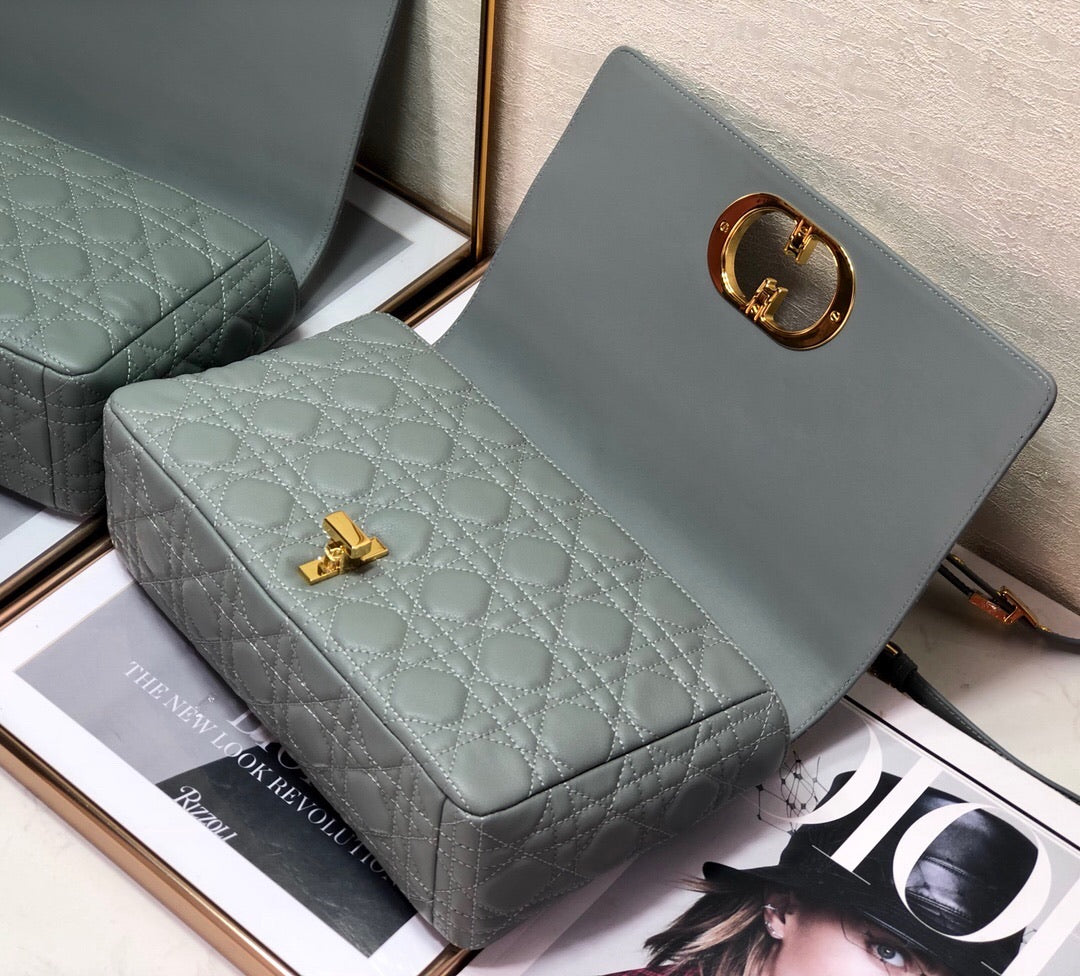 [TOP] Christian Dior Caro Bag Large - Cloud Blue