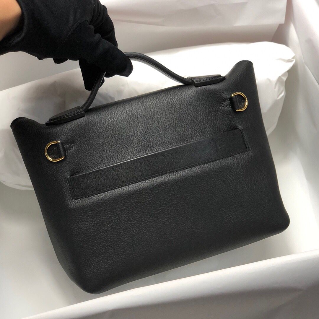 [TOP] HERMES Mini 24/24 Bag 21cm - Black & GHW