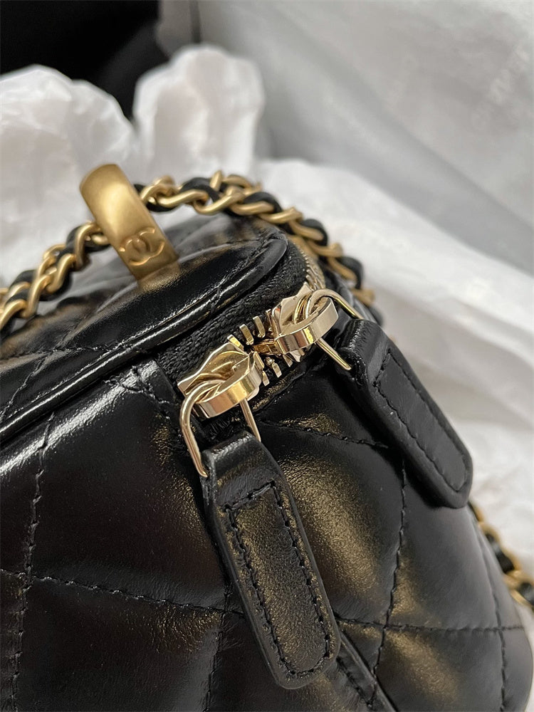[TOP] CHANEL Mini Vanity Case Perfect Fit Bag - Black