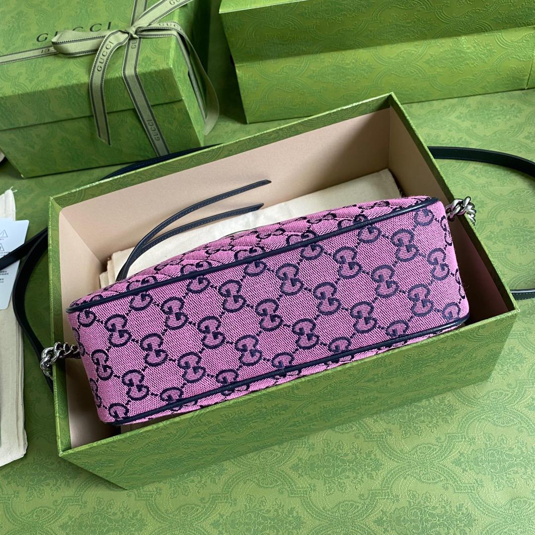 [TOP] GUCCI G*G Marmont Small Matelasse Shoulder Bag - Purple w SHW