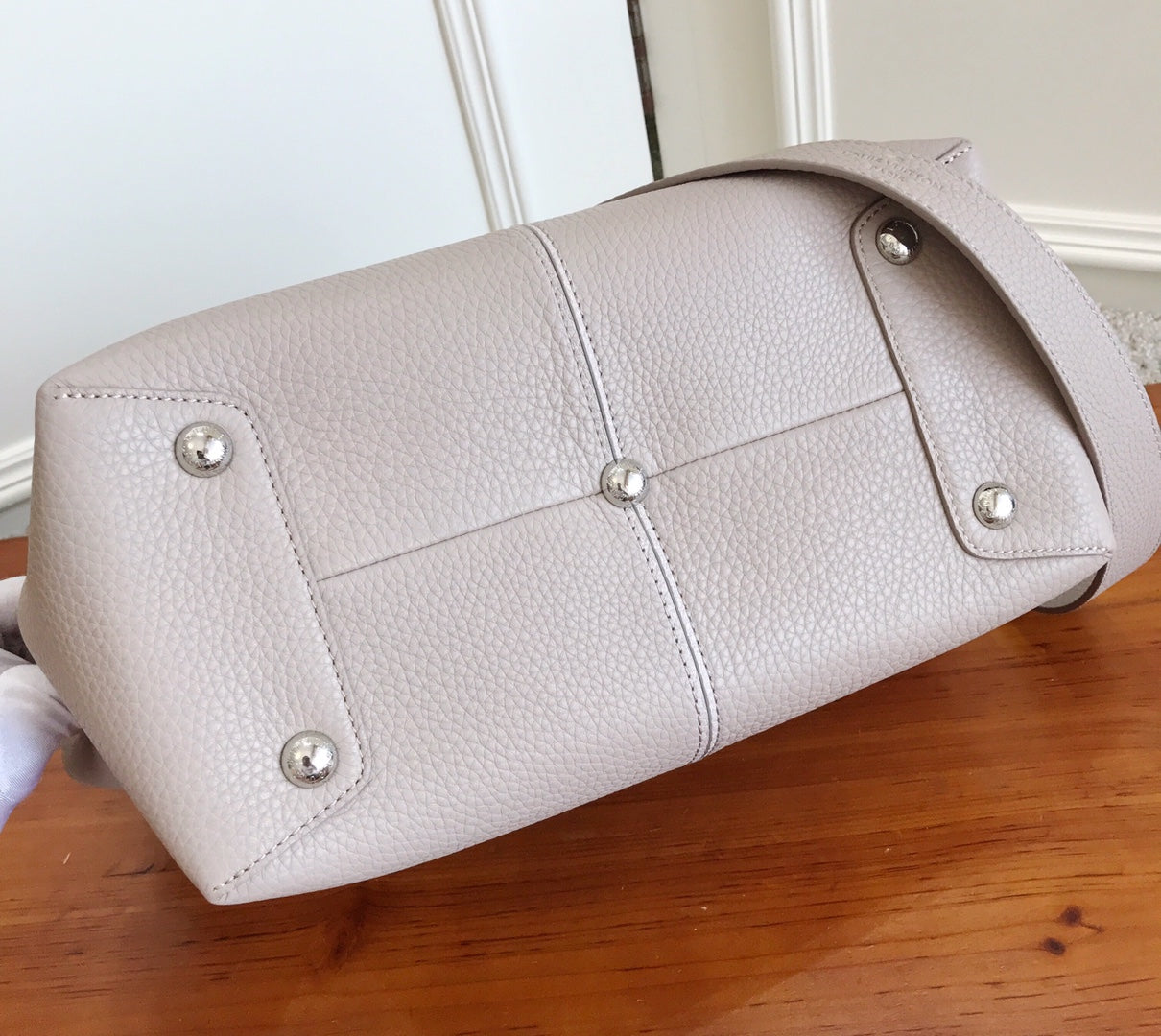 [TOP] Louis Vuitton LV  Silver Taurillon Pernelle Tote 35×25×15cm-Grey