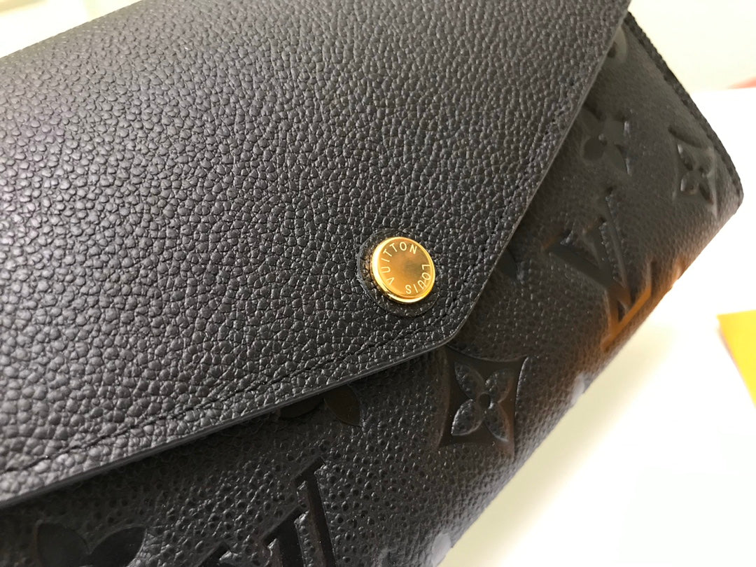 [TOP] Louis Vuitton LV  Sarah Empreinte Wallet 19 x 10 x 2 cm- Black