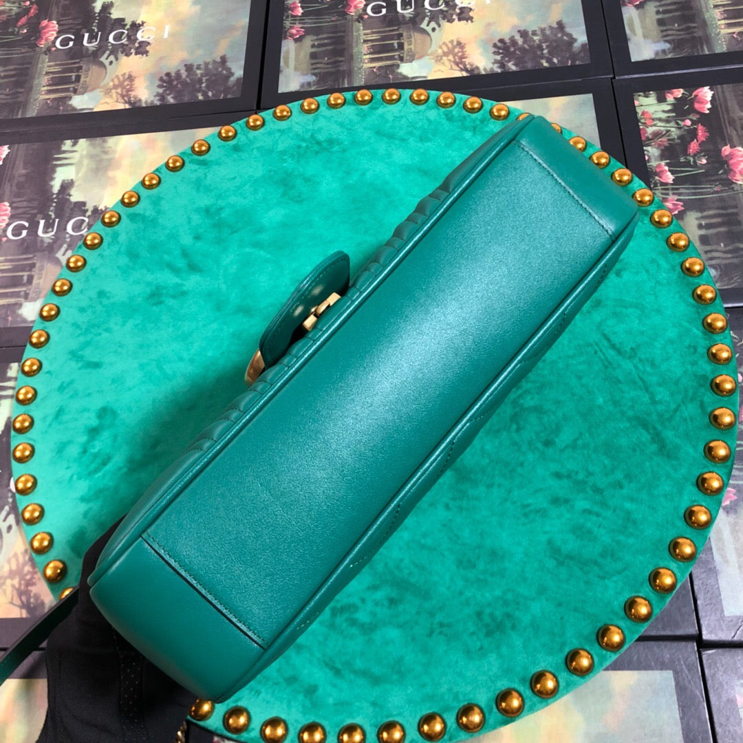 [TOP] GUCCI G*G Marmont Bag Medium 31cm- Green