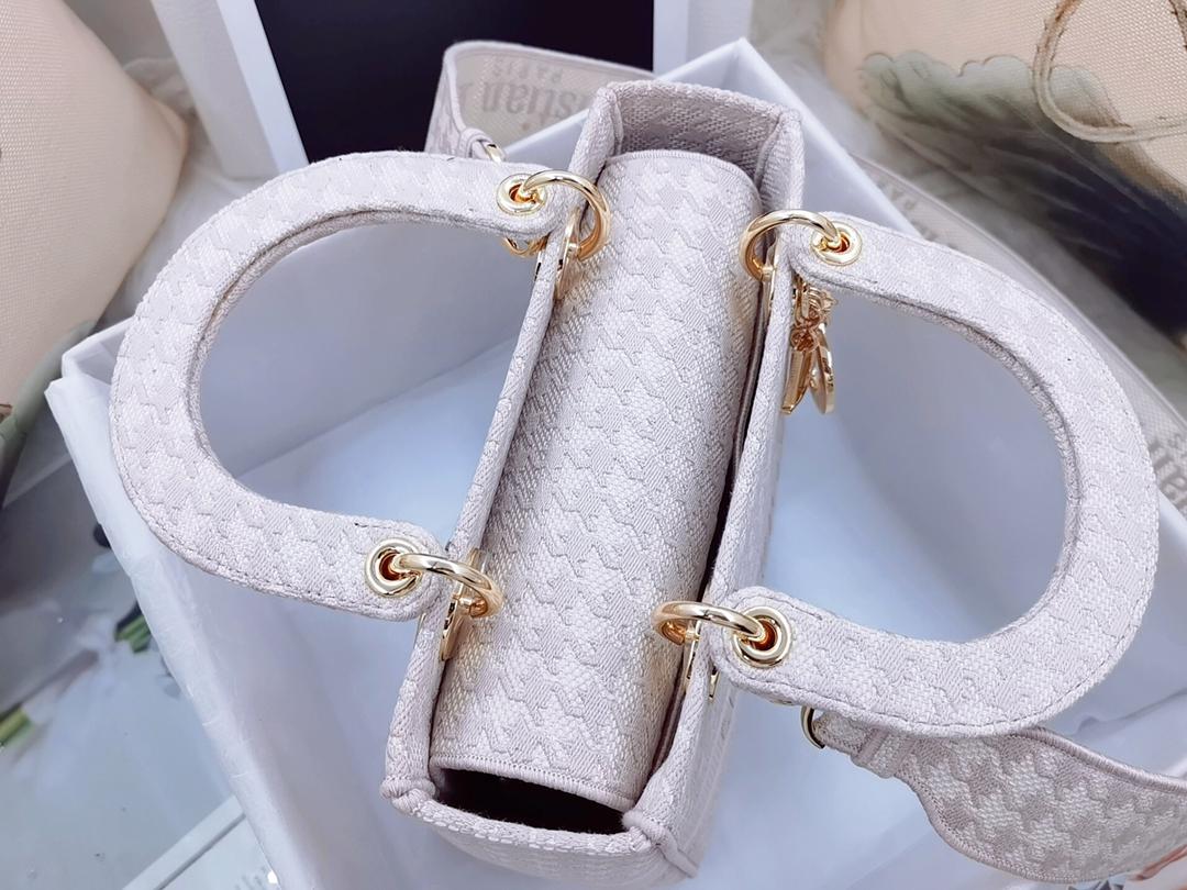 [Top] Christian Dior Lady Christian Dior Bag D-Lite Houndstooth - Rose Powder
