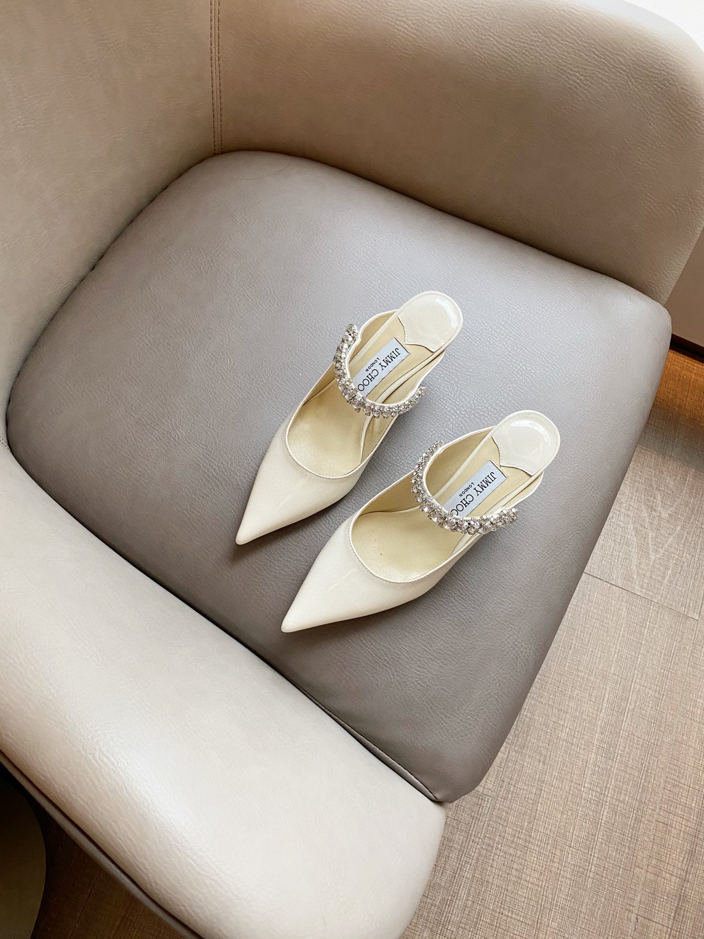 [TOP] Jimmy Choo Bing Heel 6.5cm Crystal Lambskin - 4 Colours